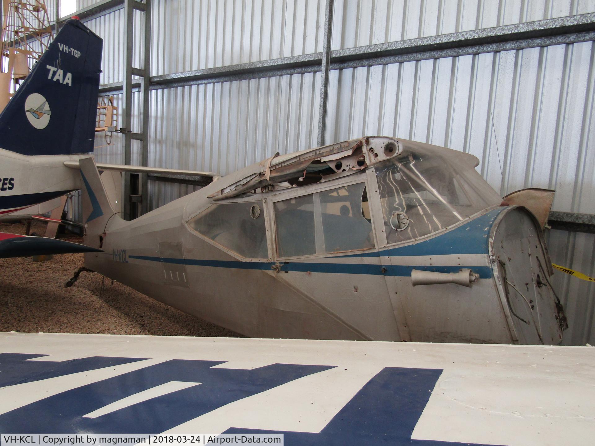 VH-KCL, Auster J-5B Autocar C/N 3261, Lurking at back of hangar at Caloundra musuem