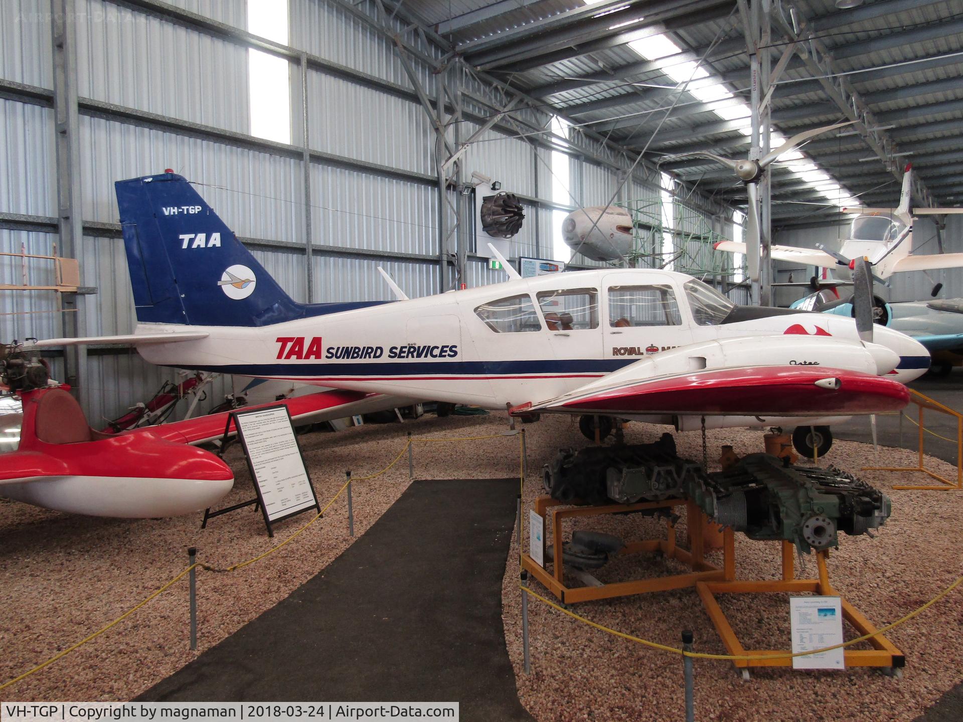 VH-TGP, Piper PA 23-250 Aztec F C/N 27-2007, at caloundra musuem