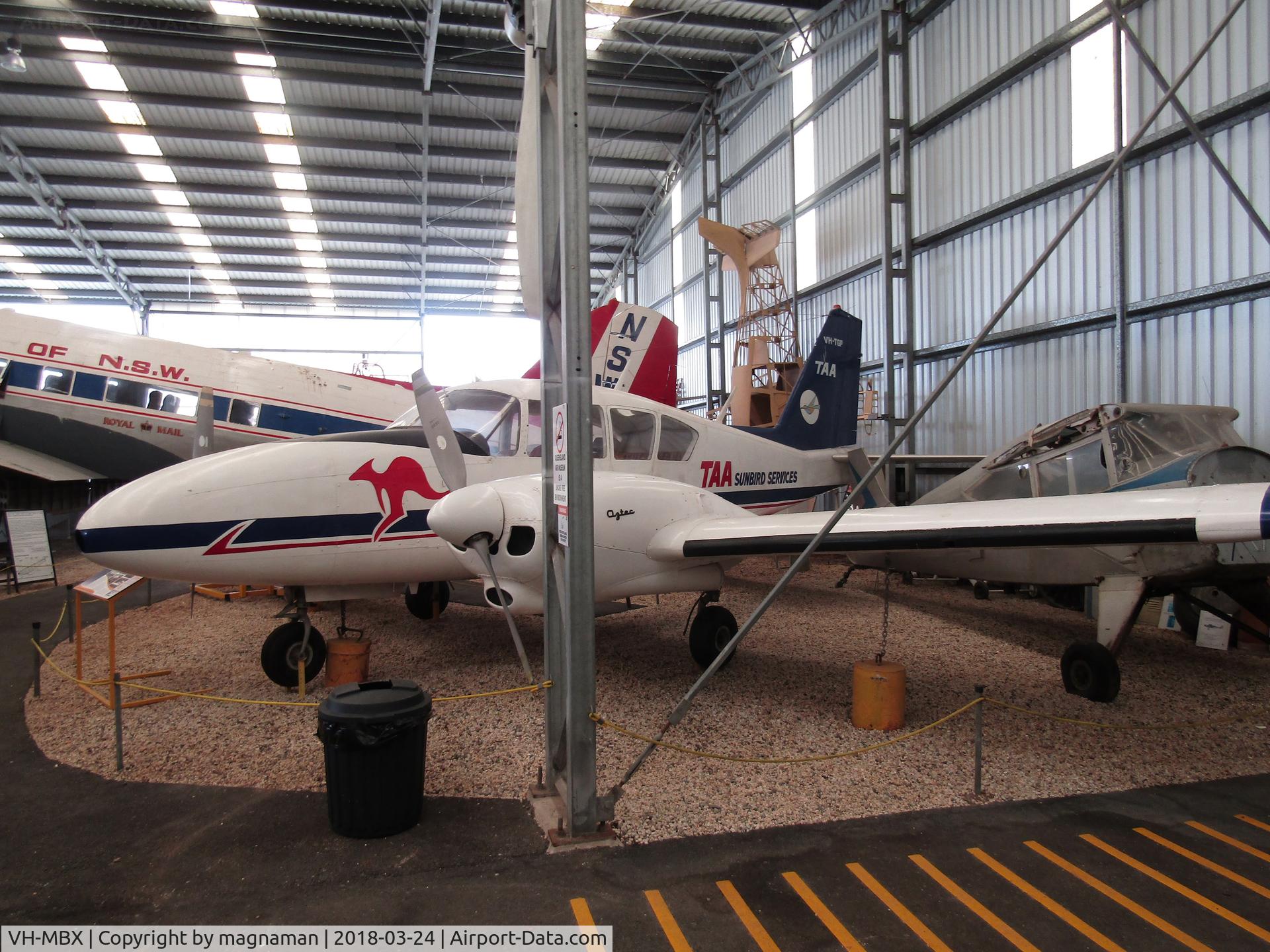 VH-MBX, 1967 Piper PA-23-250 Aztec C/N 27-2007, at caloundra in musuem - painted as VH-TGP