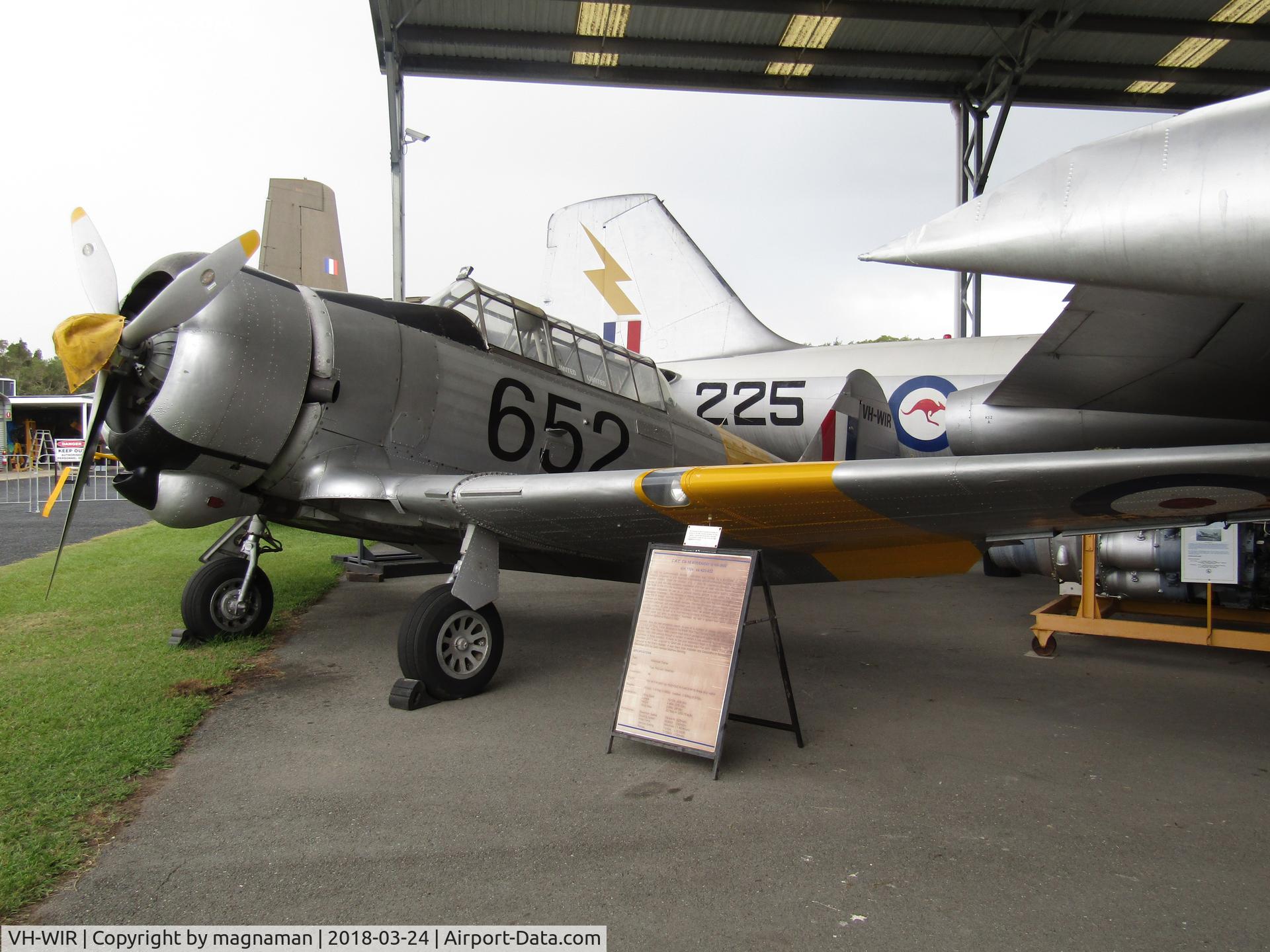 VH-WIR, 1944 Commonwealth CA-16 Wirraway Mk 3 C/N 1104, in military disguise at caloundra musuem