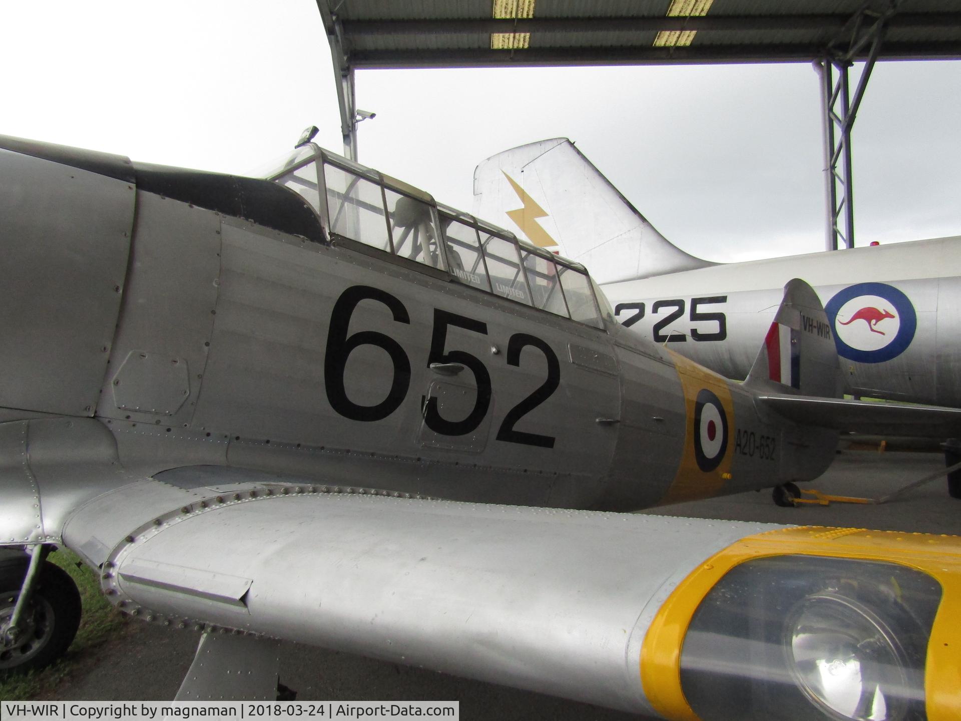 VH-WIR, 1944 Commonwealth CA-16 Wirraway Mk 3 C/N 1104, close up at caloundra