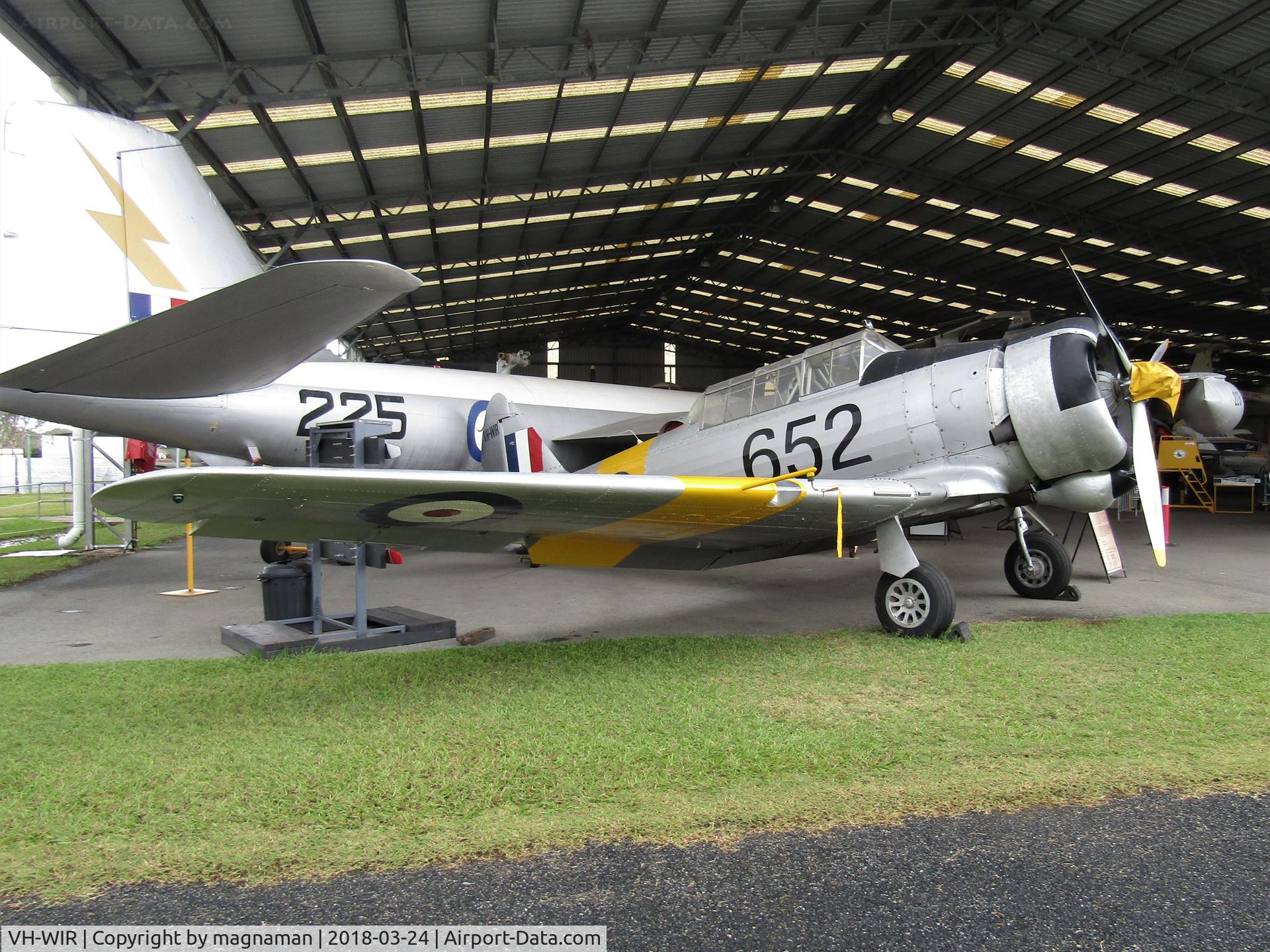 VH-WIR, 1944 Commonwealth CA-16 Wirraway Mk 3 C/N 1104, looking back at main hangar at musuem