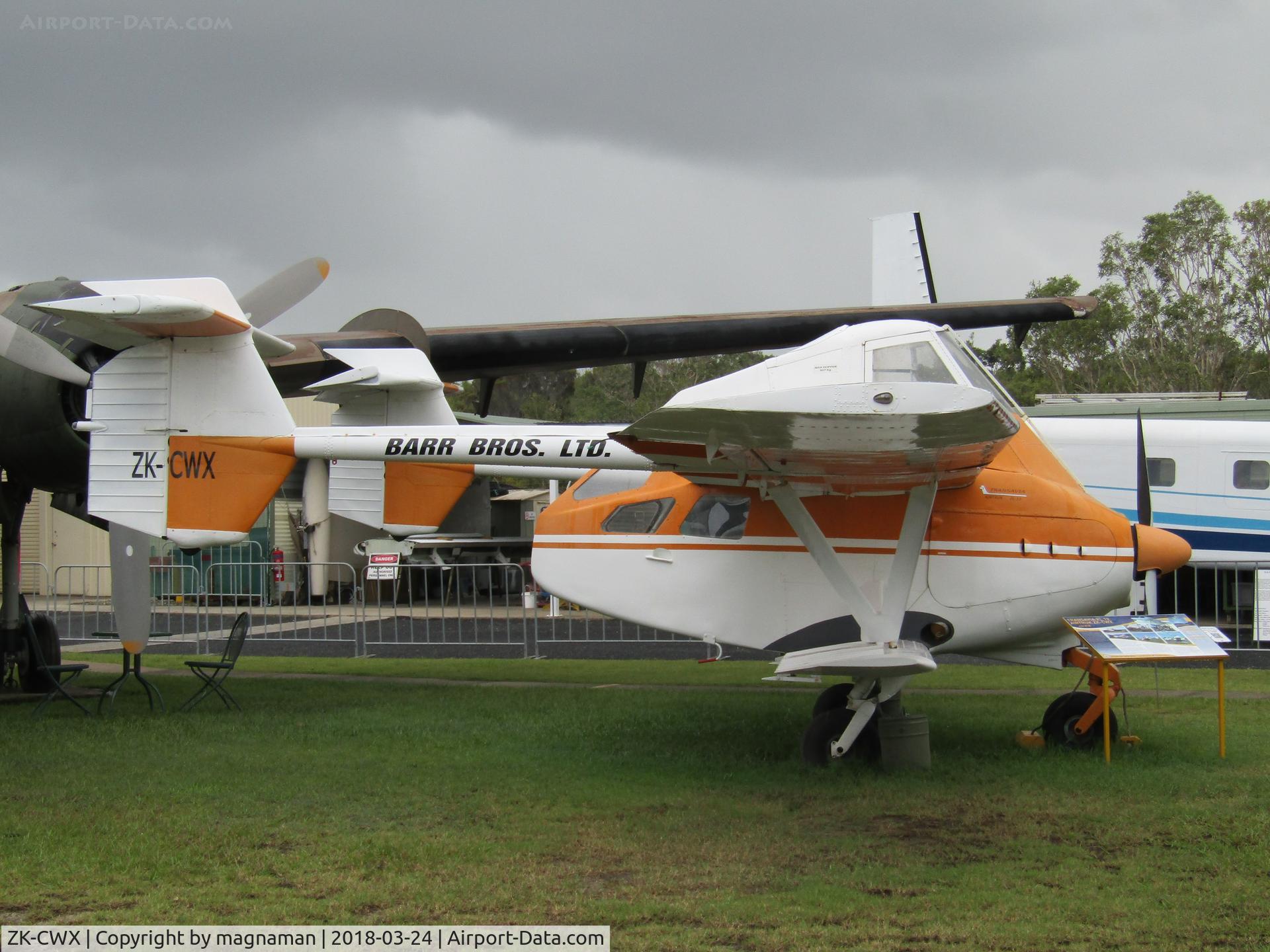 ZK-CWX, 1968 Transavia PL-12 Airtruk C/N 818, at caloundra musuem - last used reg was VH-HSB