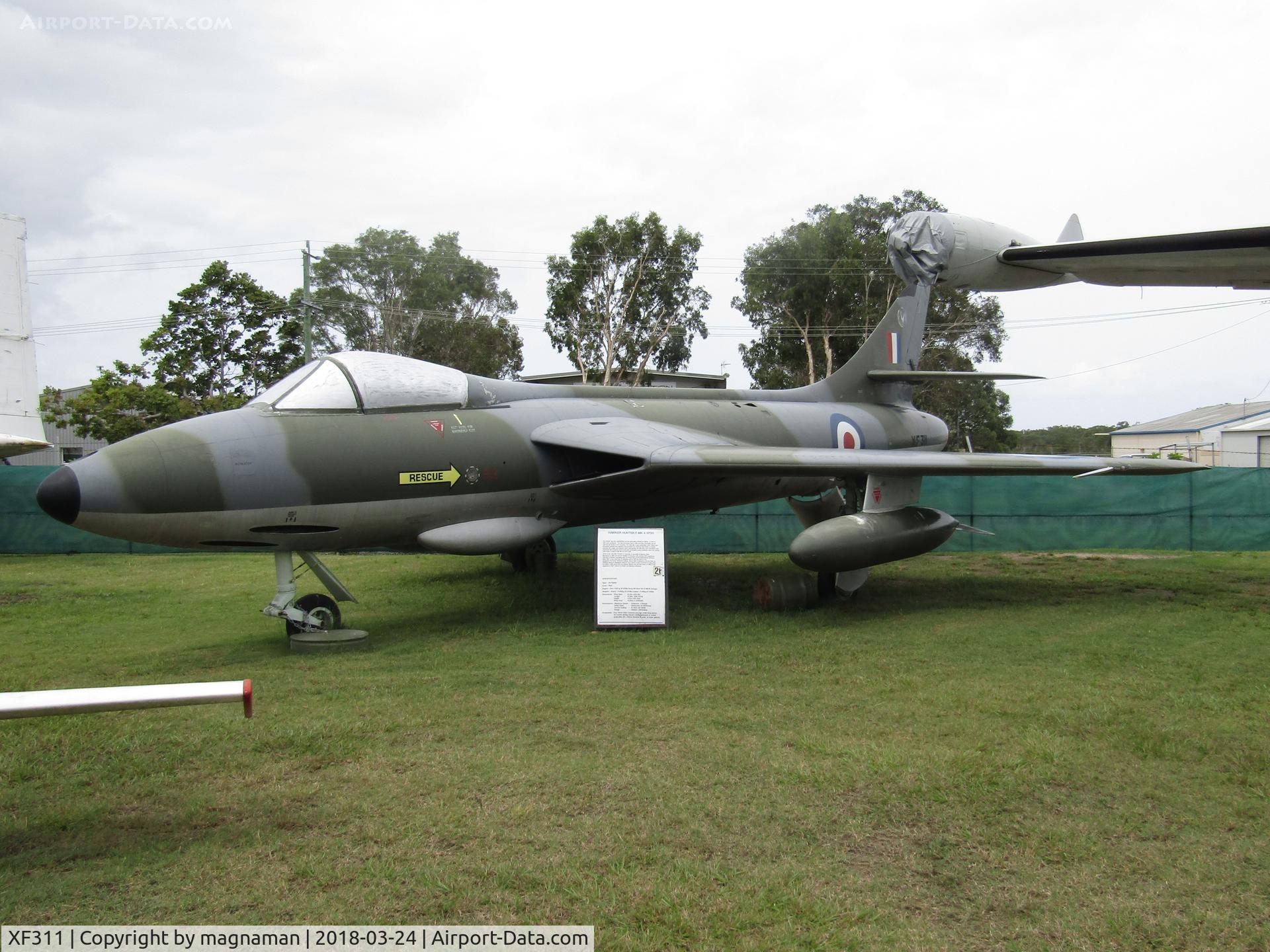 XF311, Hawker Hunter F.4 C/N HABL-003072, At Caloundra Musuem