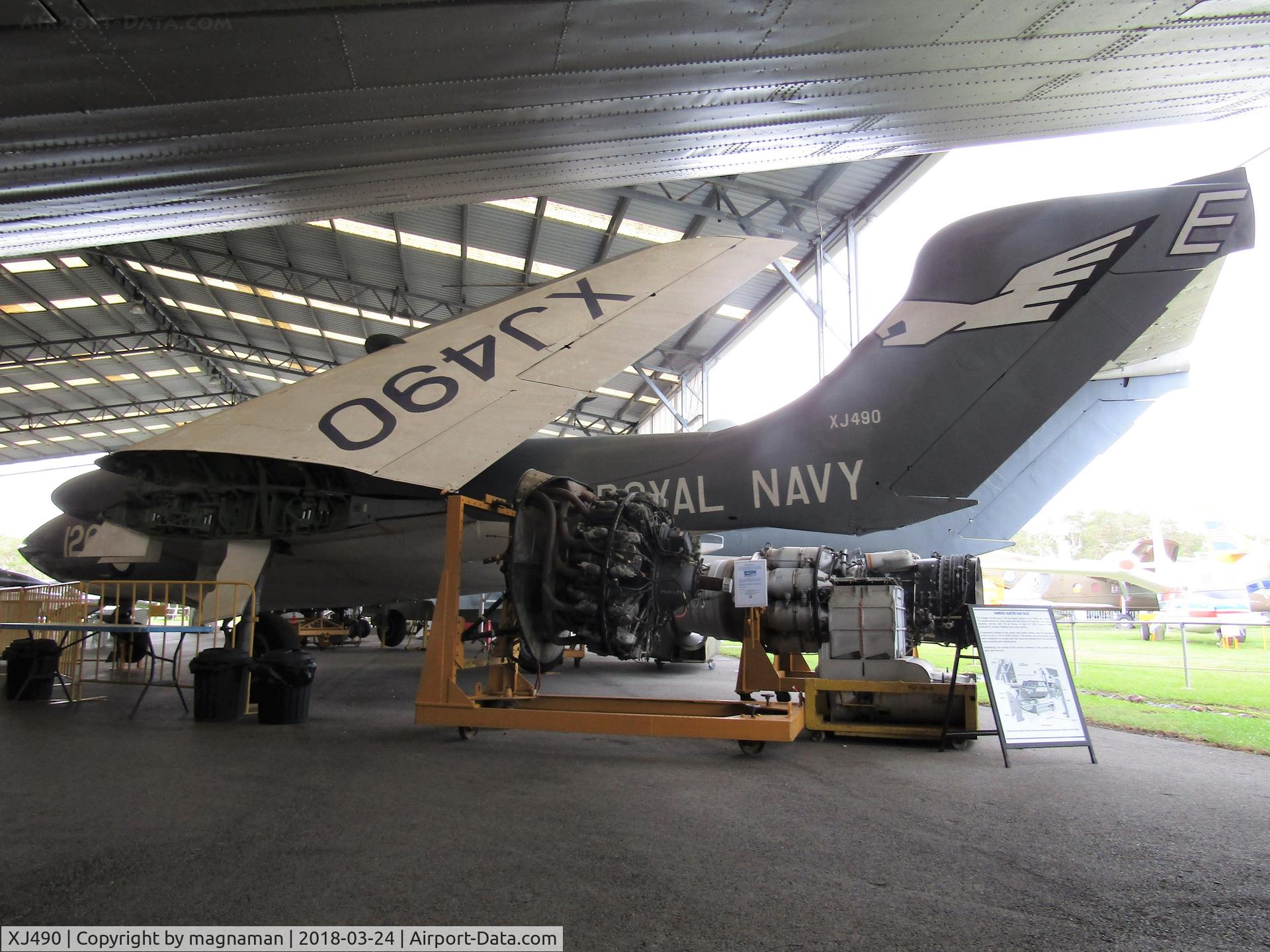 XJ490, De Havilland DH-110 Sea Vixen FAW.2 C/N 10017, at Caloundra Musuem