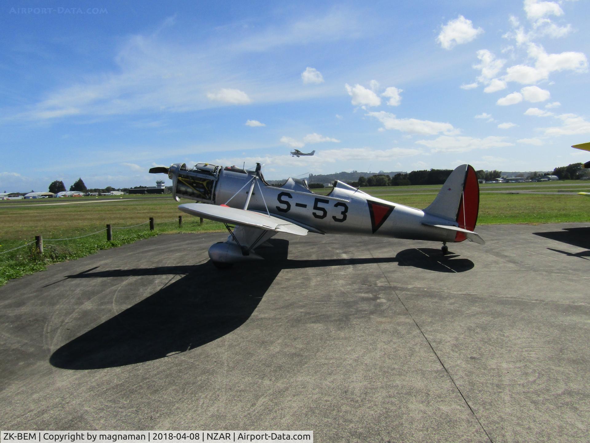 ZK-BEM, Ryan STM-S2 C/N 489, in sun at AMZ