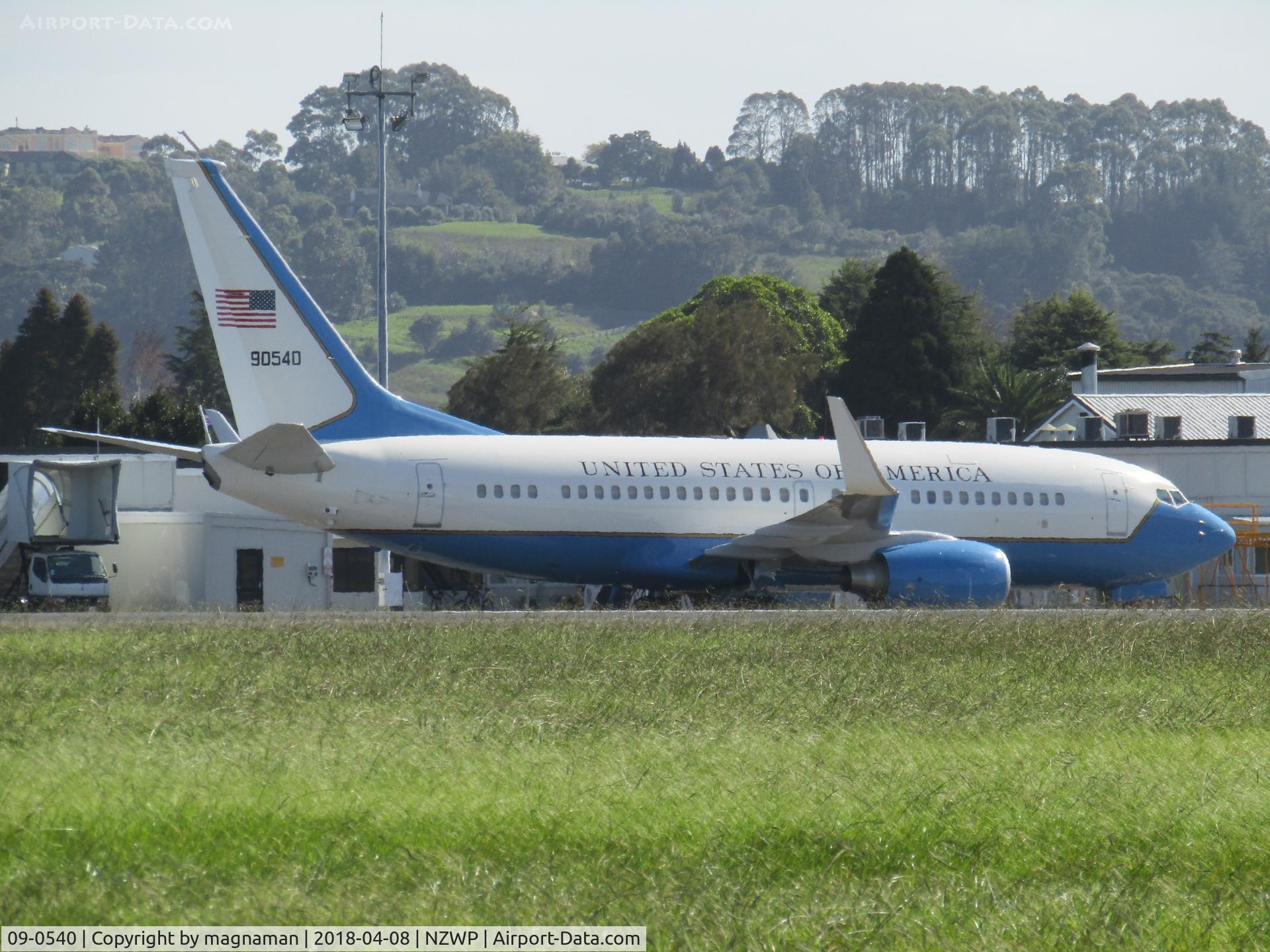 09-0540, 2010 Boeing C-40C Clipper (737-7BC BBJ) C/N 40706, At Whenuapai - in from Hawaii