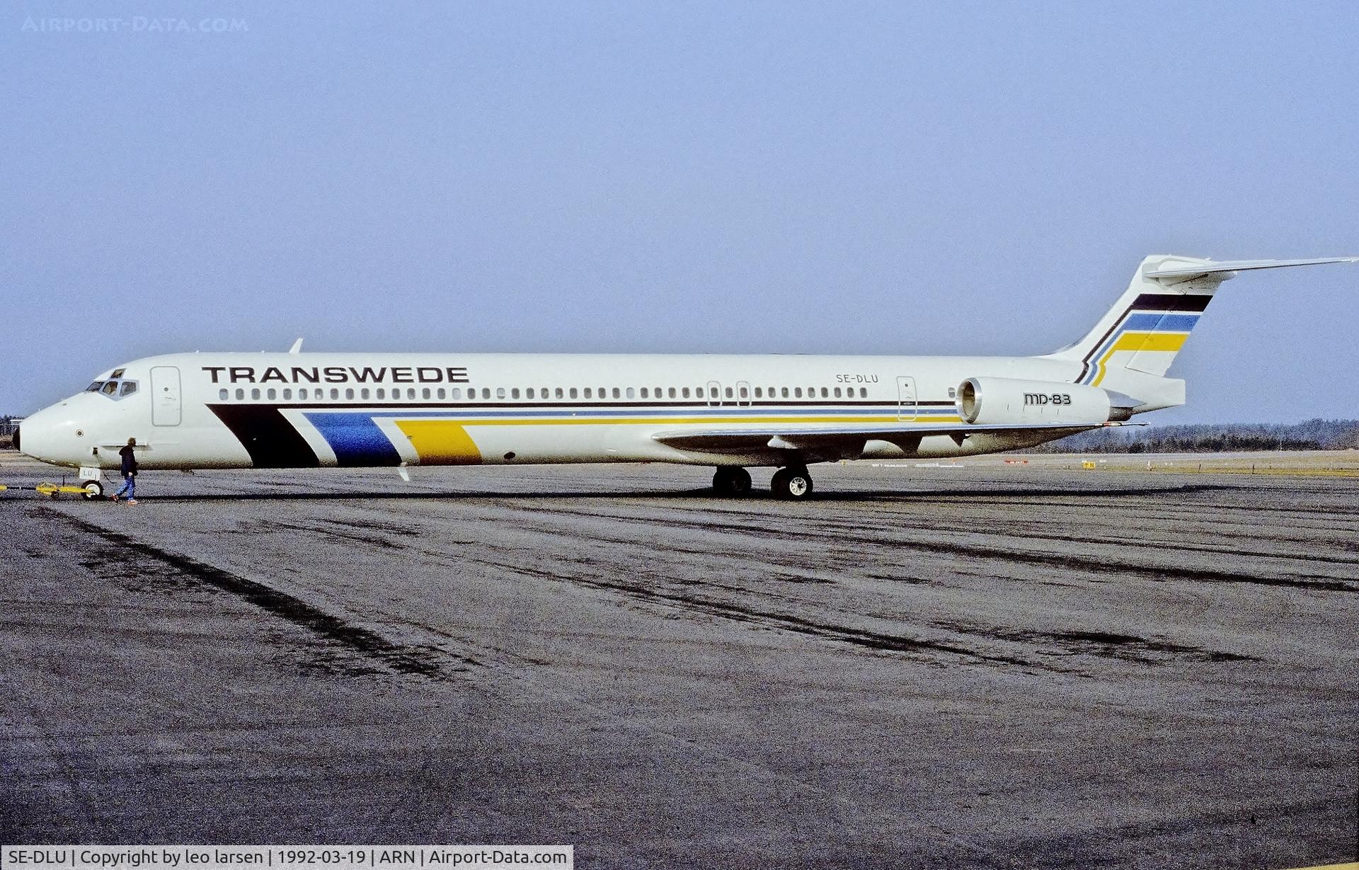 SE-DLU, 1992 McDonnell Douglas MD-83 (DC-9-83) C/N 53199, ARN 19.3.1992