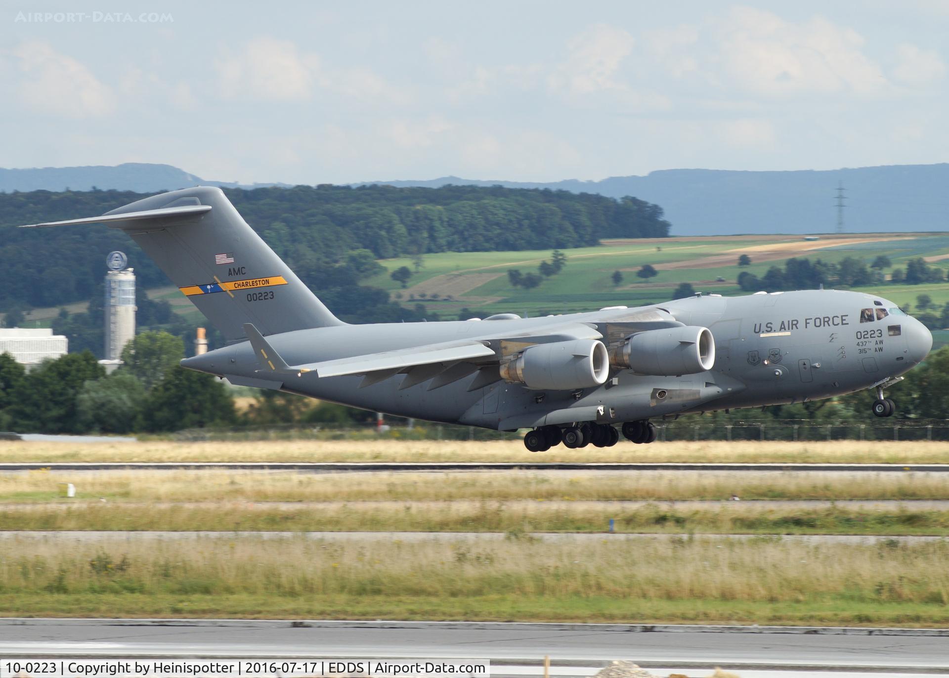 10-0223, 2013 Boeing C-17A Globemaster III C/N P-223/F260, 10-0223 at Stuttgart Airport.