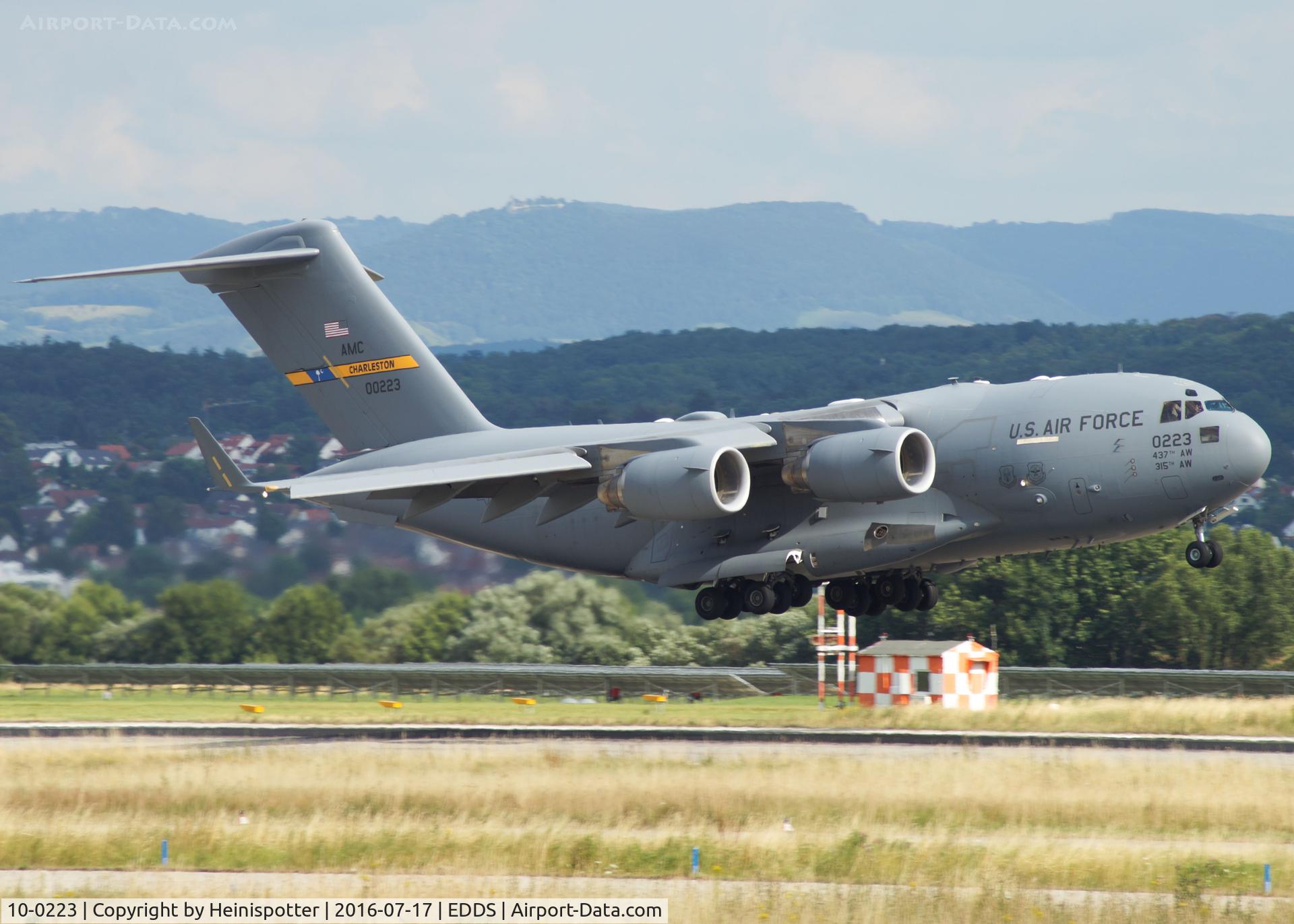 10-0223, 2013 Boeing C-17A Globemaster III C/N P-223/F260, 10-0223 at Stuttgart Airport.