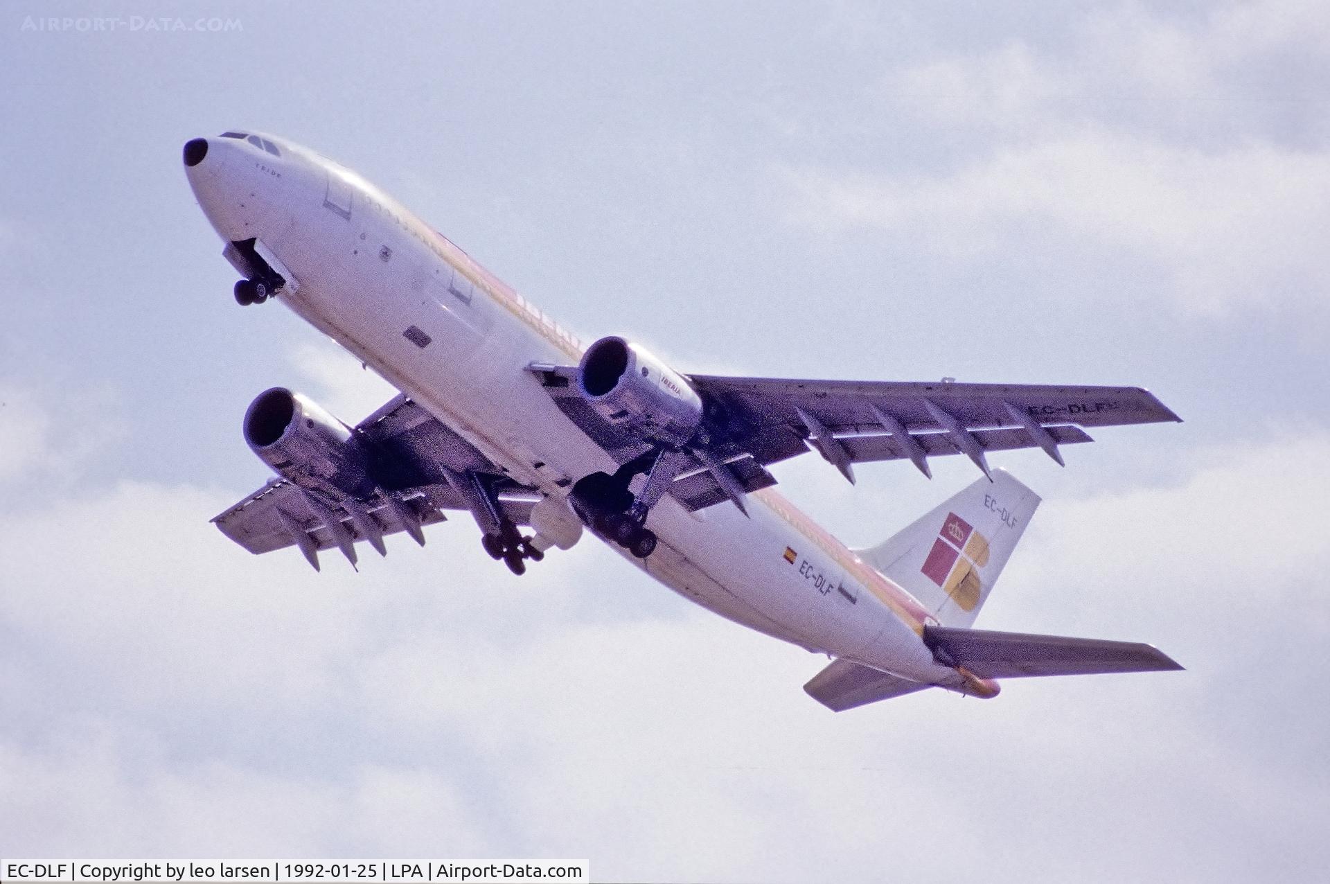 EC-DLF, 1981 Airbus A300B4-120 C/N 133, Las Palmas 25.1.1992