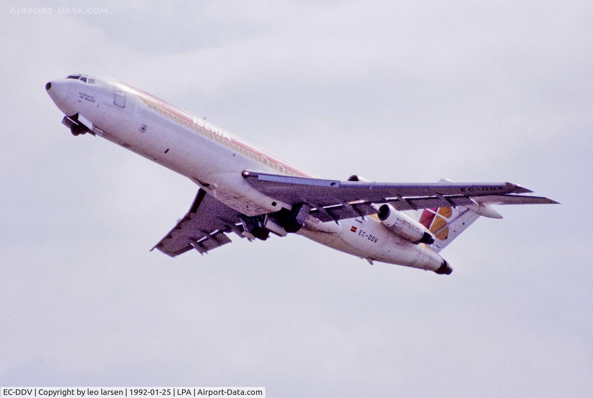 EC-DDV, 1979 Boeing 727-256 C/N 21778, Las Palmas 25.1.1992