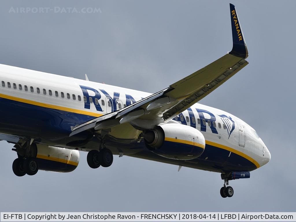 EI-FTB, 2016 Boeing 737-8AS C/N 44752, FR1782 from London (STN)