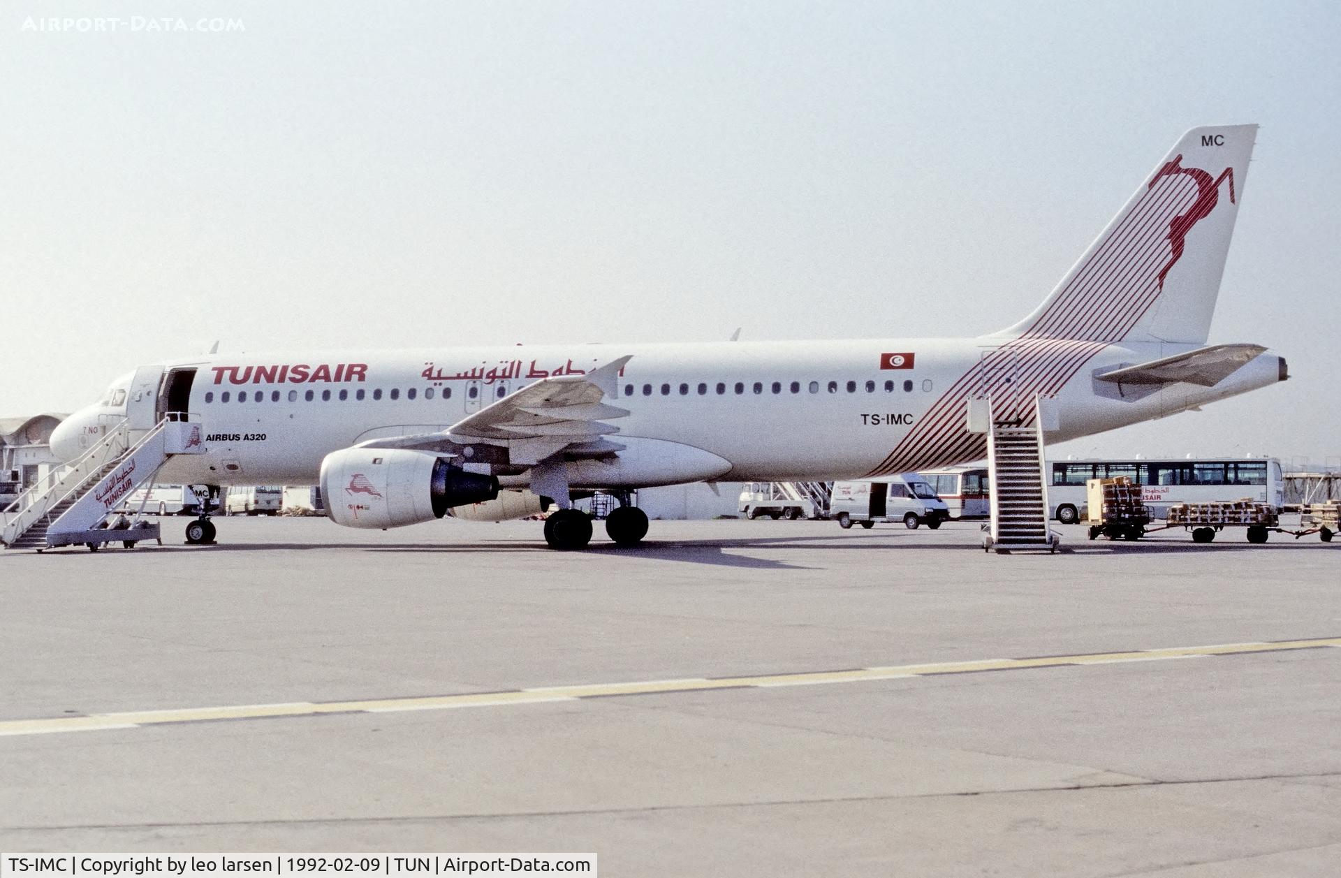 TS-IMC, 1990 Airbus A320-211 C/N 0124, Tunis 9.2.1992