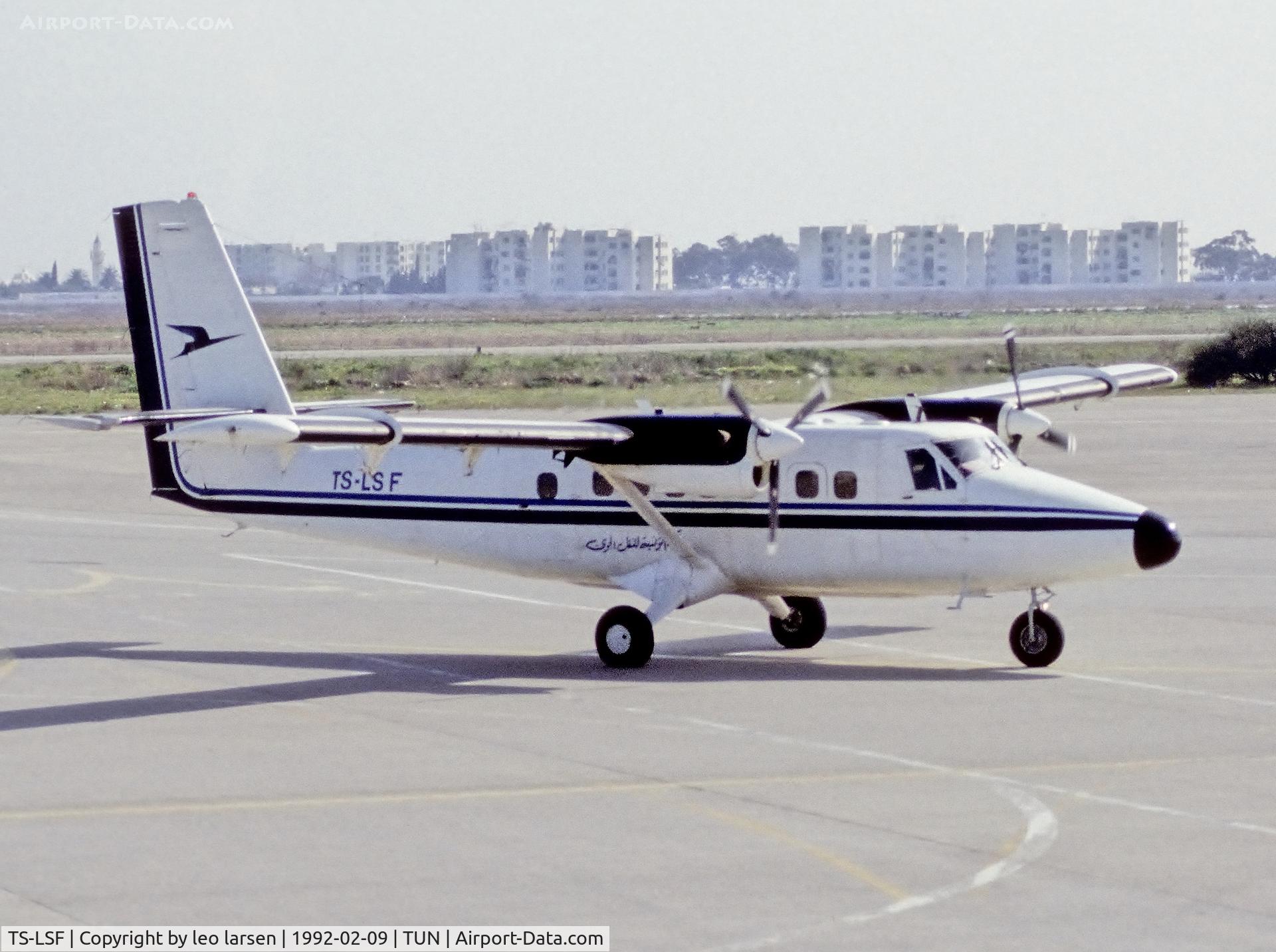 TS-LSF, 1978 De Havilland Canada DHC-6-300 Twin Otter C/N 575, Tunis 9.2.1992