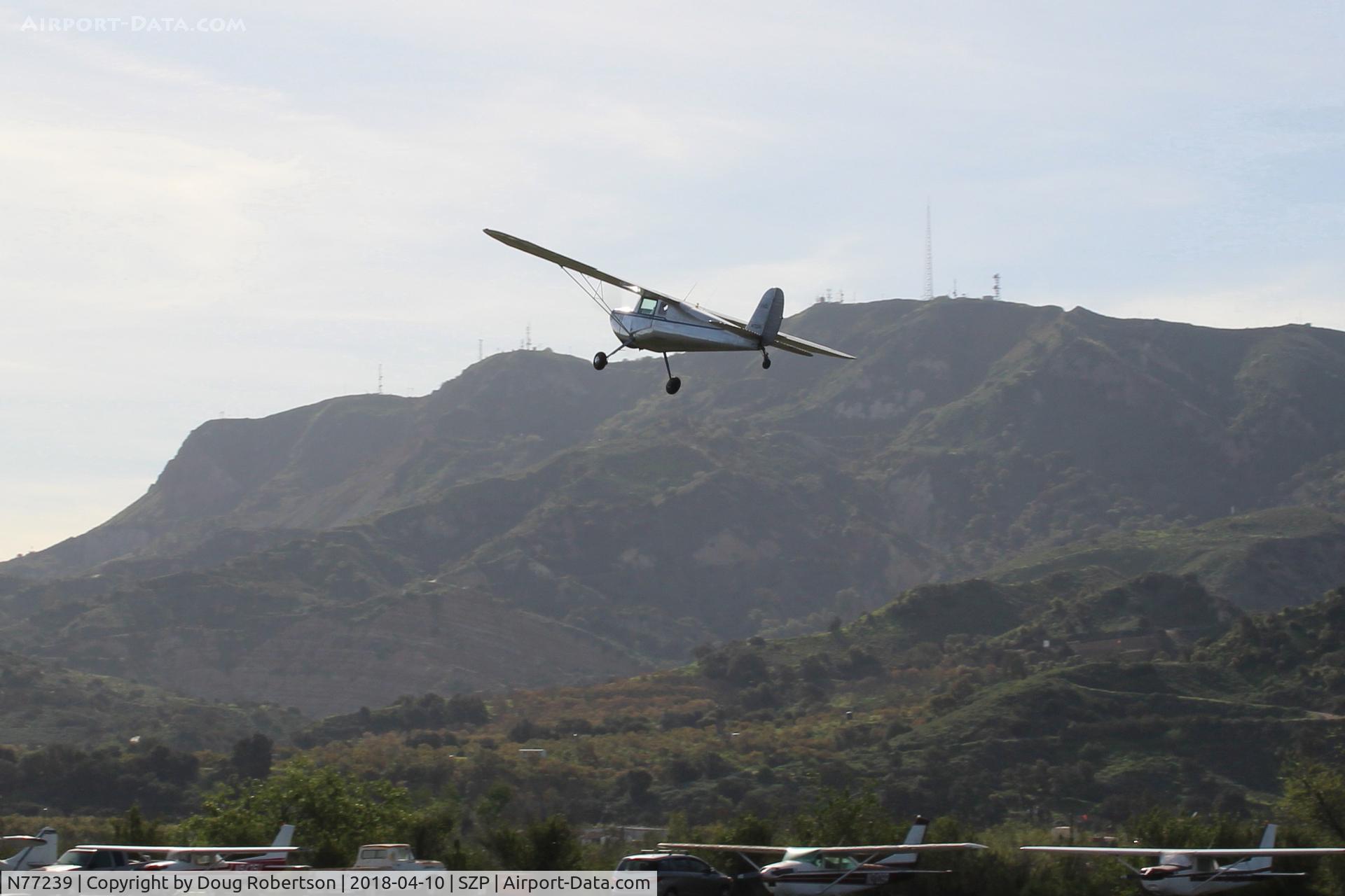 N77239, 1946 Cessna 120 C/N 11701, 1946 Cessna 120, Continental C85 85 Hp, takeoff climb Rwy 04