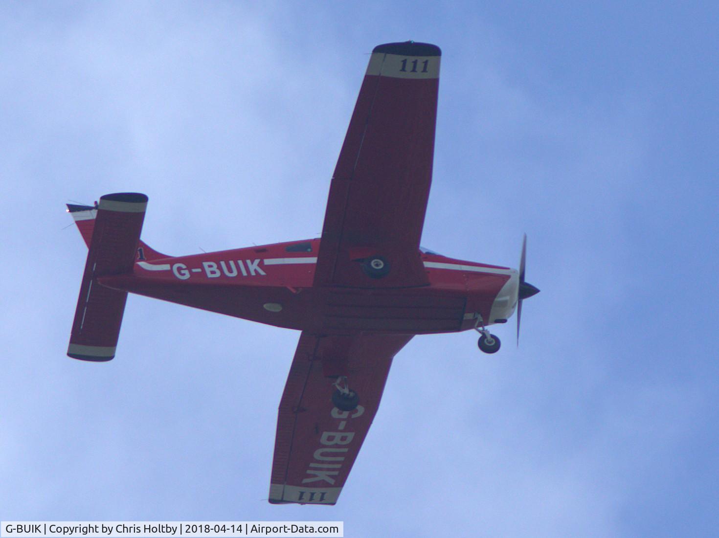 G-BUIK, 1979 Piper PA-28-161 Cherokee Warrior II C/N 28-7916469, Over Rye Meads, Herts new livery since 2017 at least