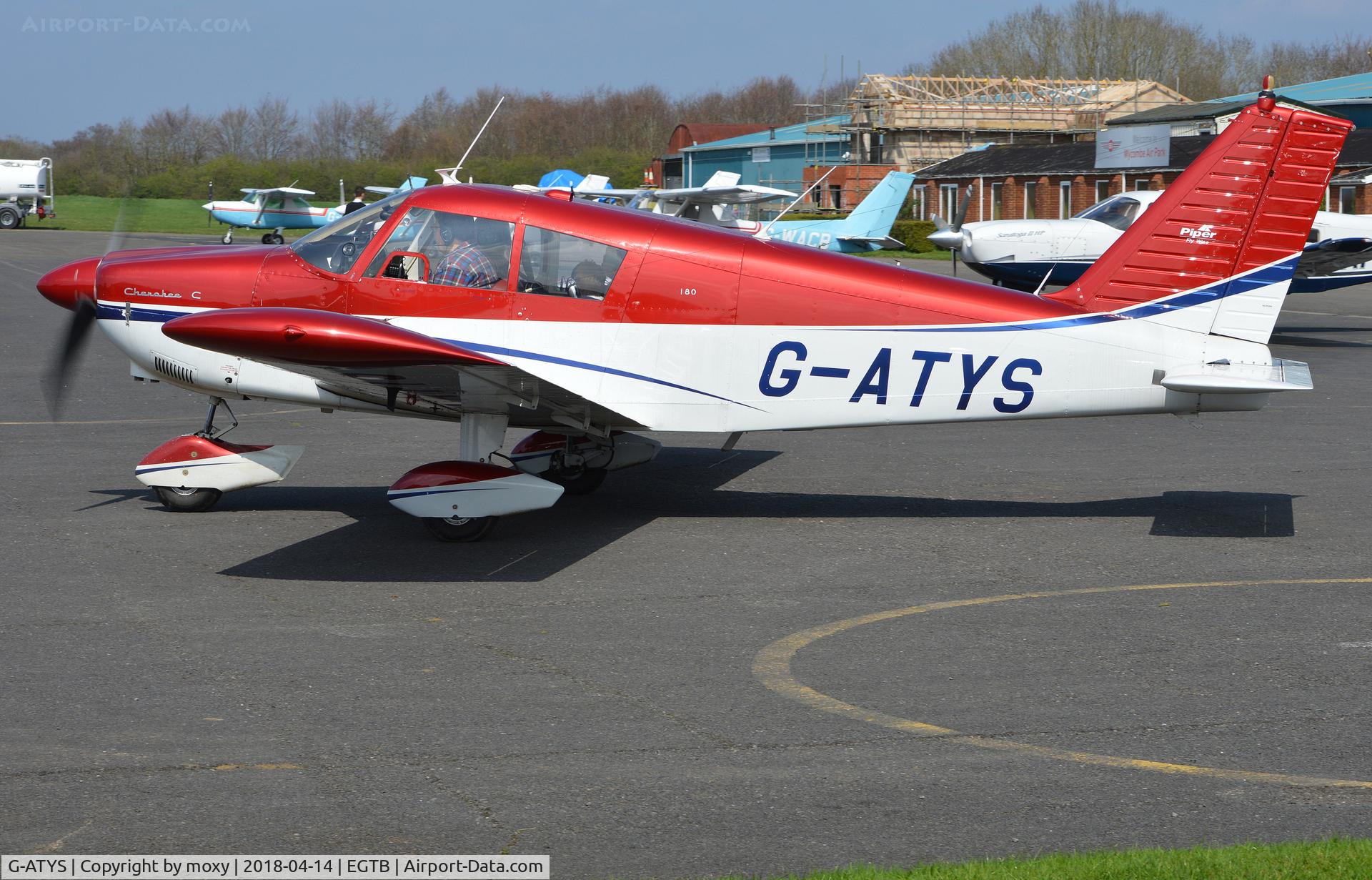 G-ATYS, 1966 Piper PA-28-180 Cherokee C/N 28-3296, PA-28-180 Cherokee at Wycombe Air Park. Ex N9226J