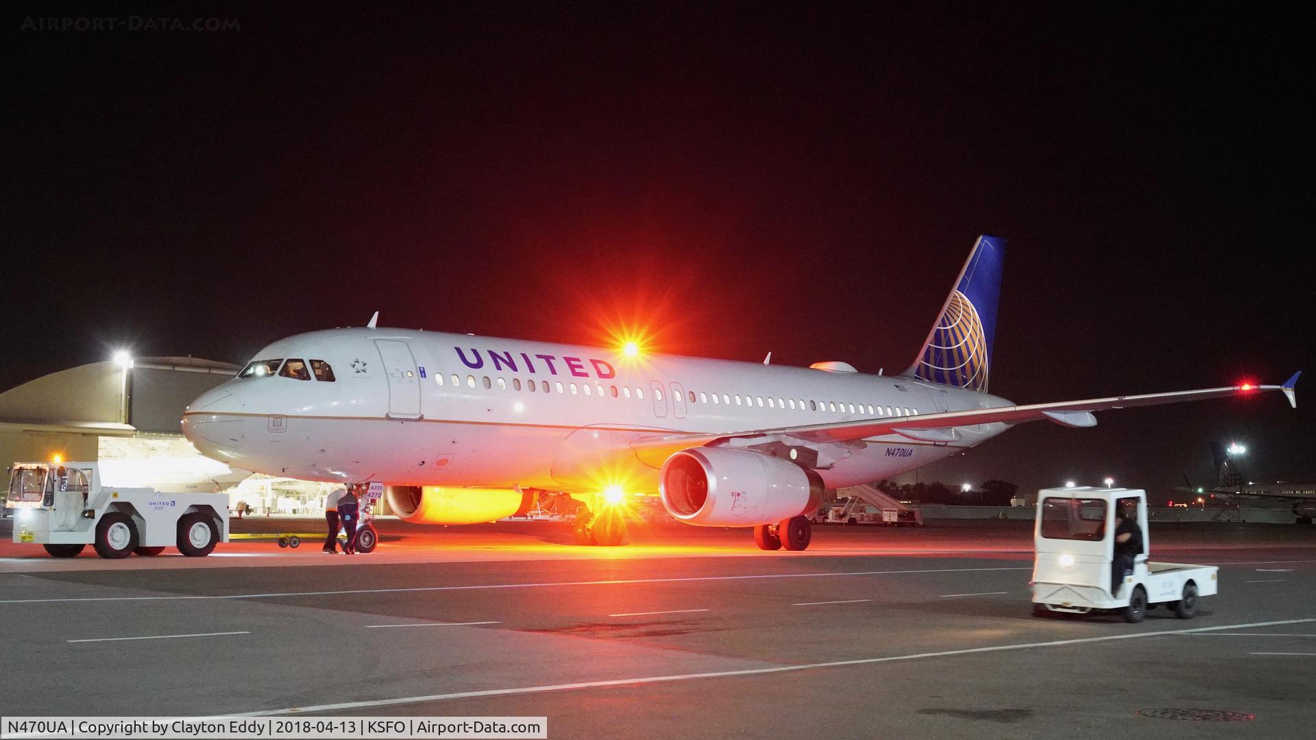 N470UA, 2001 Airbus A320-232 C/N 1427, SFO 2018.