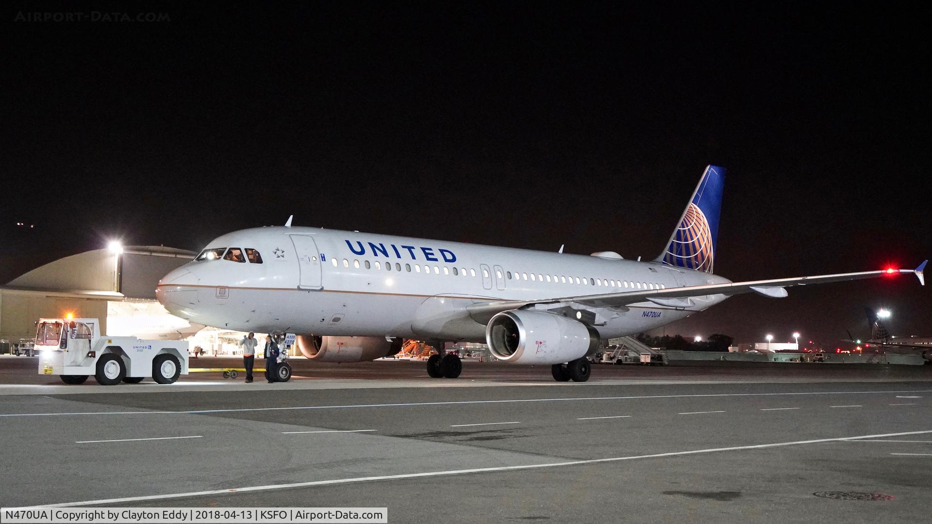 N470UA, 2001 Airbus A320-232 C/N 1427, SFO 2018.