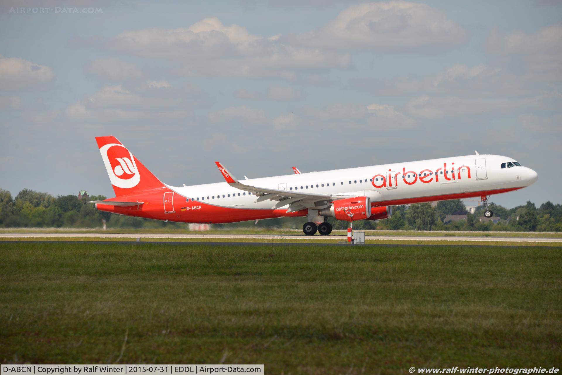 D-ABCN, 2015 Airbus A321-211 C/N 6454, Airbus A321-211(W) - AB BER Air Berlin - 6454 - D-ABCN - 31.07.2015 - DUS