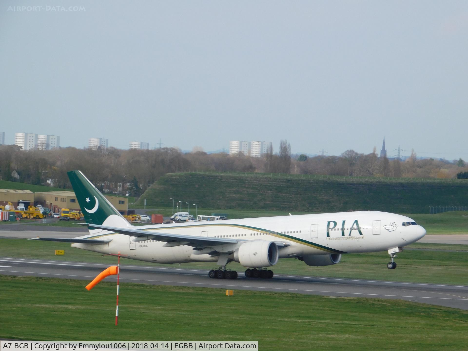 A7-BGB, 2017 Boeing 747-8F C/N 63199, FROM FREEPORT CAR PARK