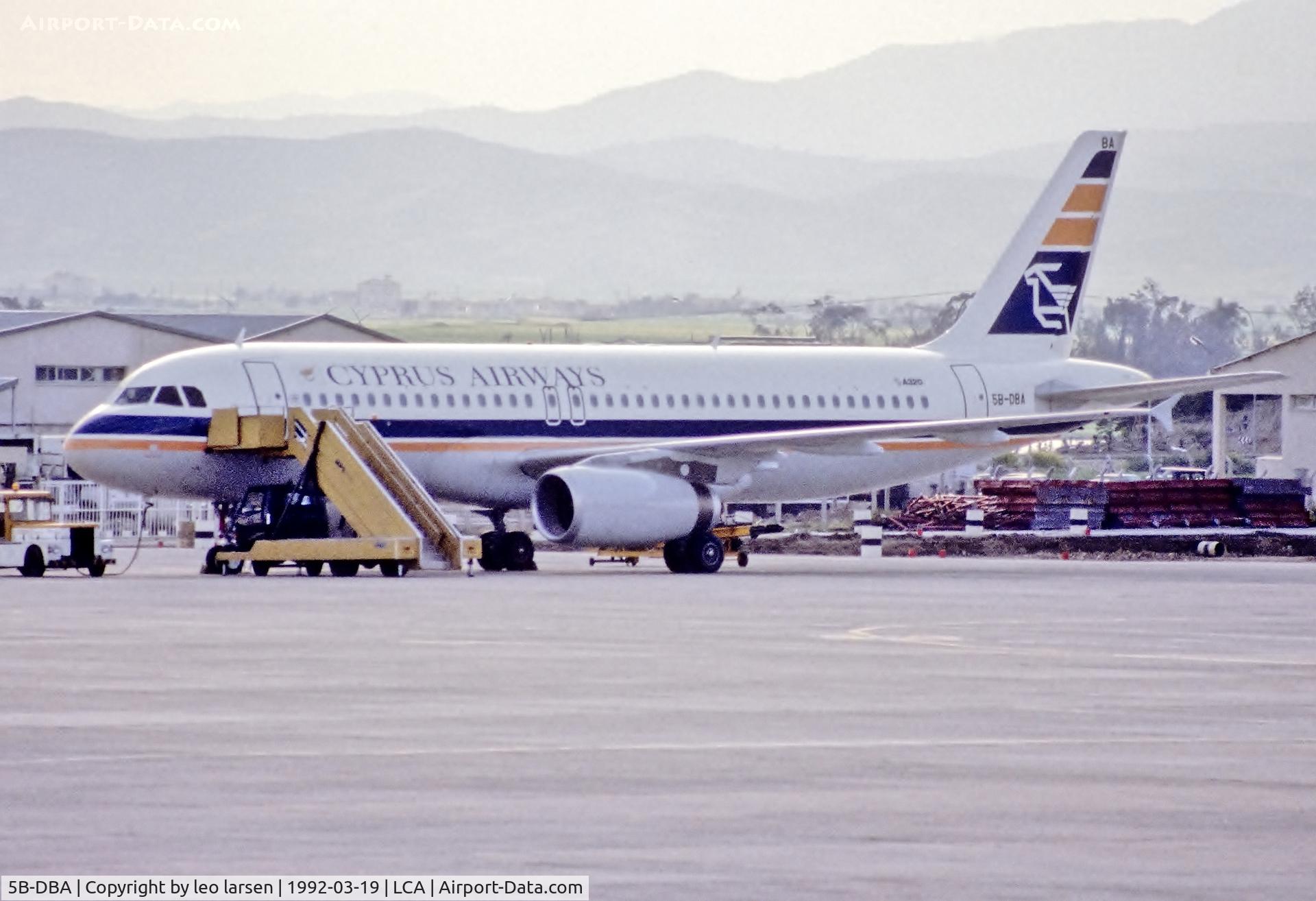 5B-DBA, 1991 Airbus A320-231 C/N 180, Larnaca Cyprus 19.3.1992