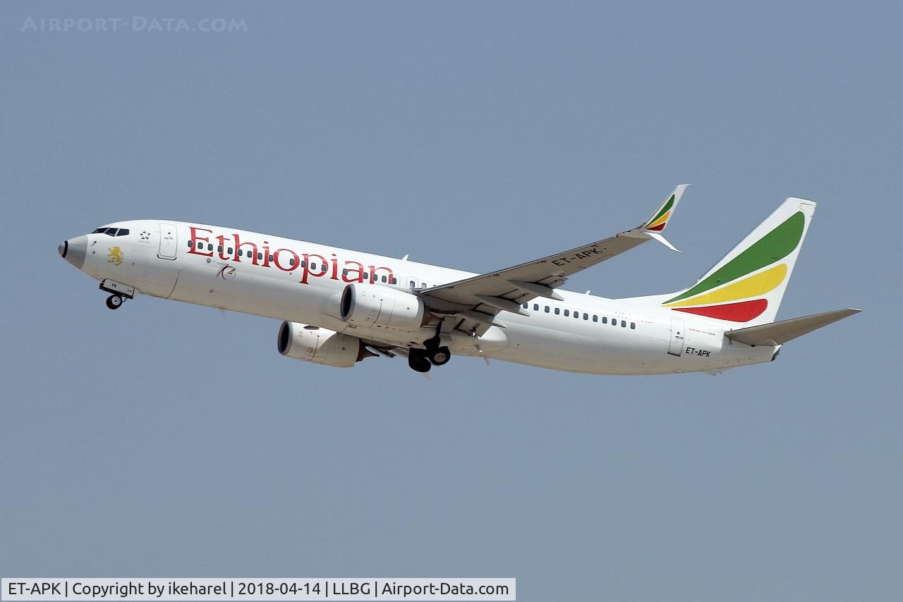 ET-APK, 2012 Boeing 737-860 C/N 40964, Flight to Addis-Ababa.