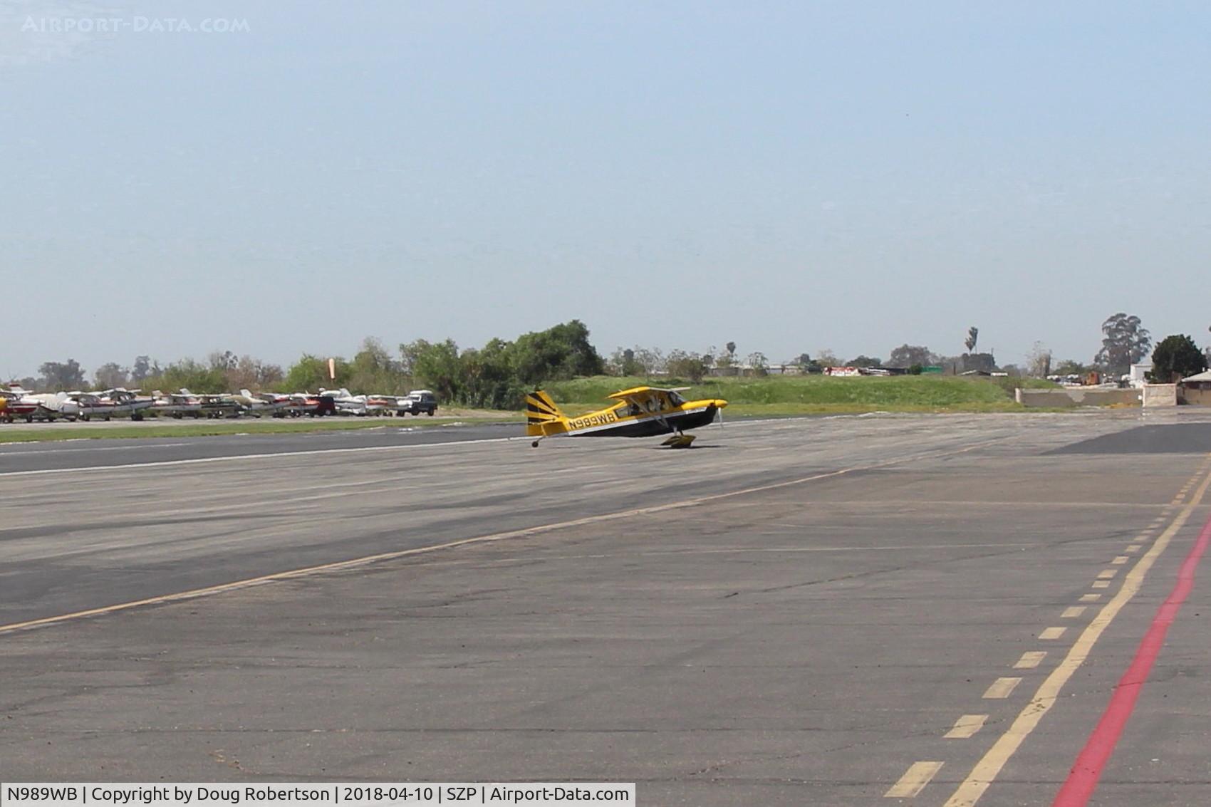 N989WB, 2012 American Champion 8KCAB Super Decathlon C/N 1120-2012, 2012 American Champion 8KCAB SUPER DECATHLON, Lycoming AEIO-360 180 Hp, taxi off the active
