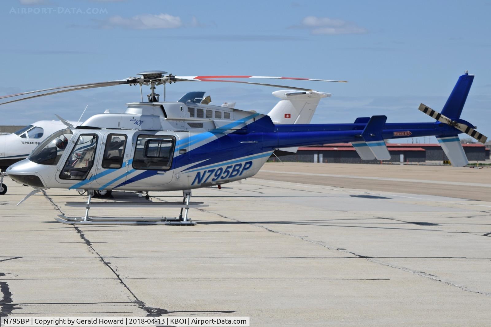 N795BP, Bell 407 C/N 53949, Parked on the south GA ramp.