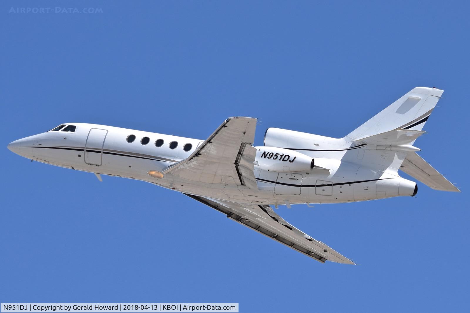 N951DJ, 1980 Dassault Falcon 50 C/N 38, Departing RWY 28L.