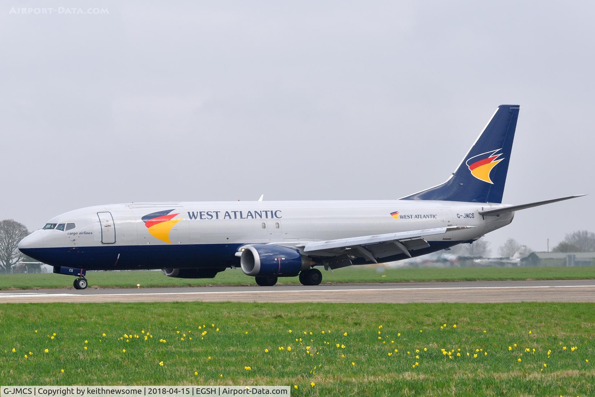 G-JMCS, 1990 Boeing 737-4Y0 C/N 24903, Arriving from East Midlands.
