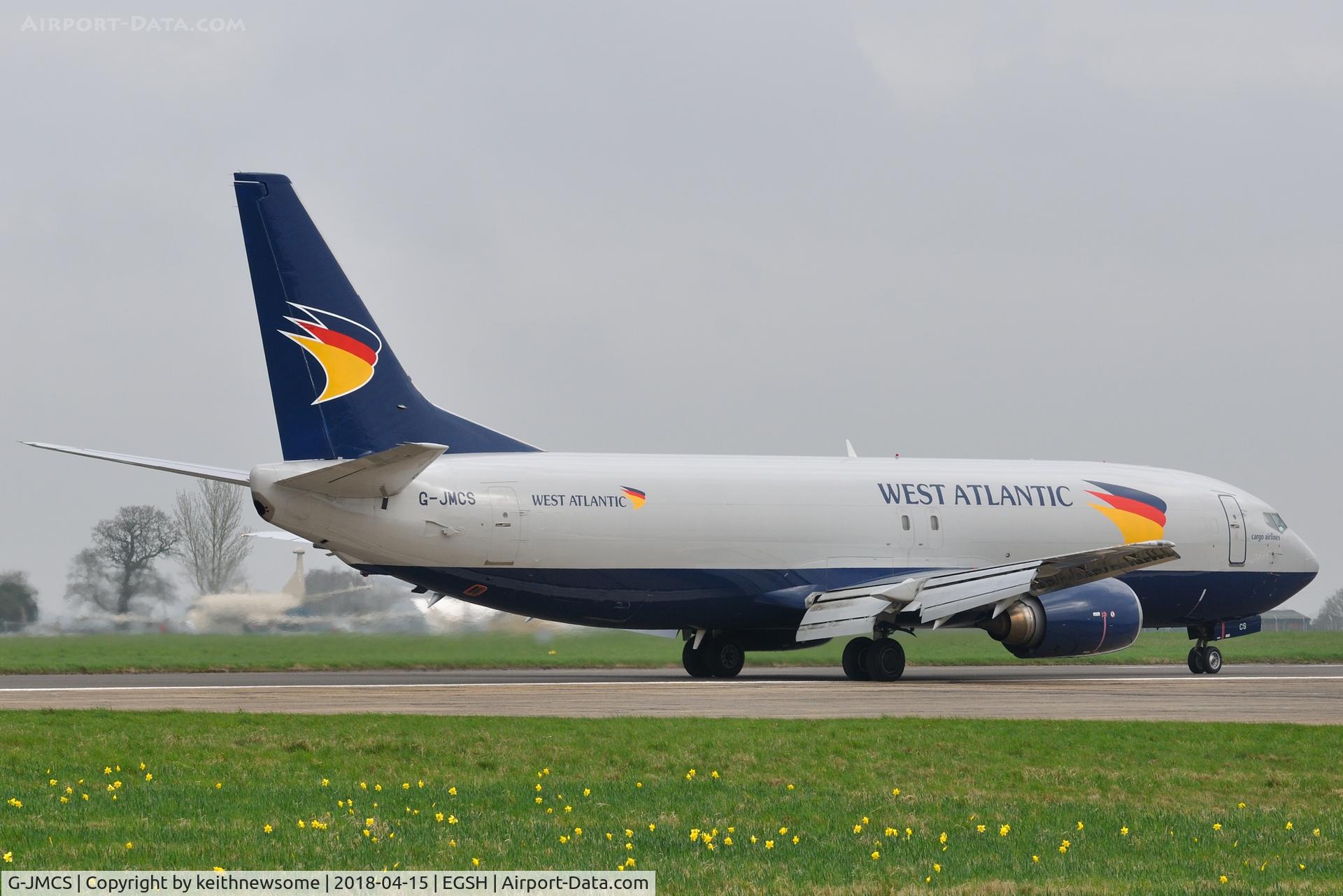 G-JMCS, 1990 Boeing 737-4Y0 C/N 24903, Arriving from East Midlands.