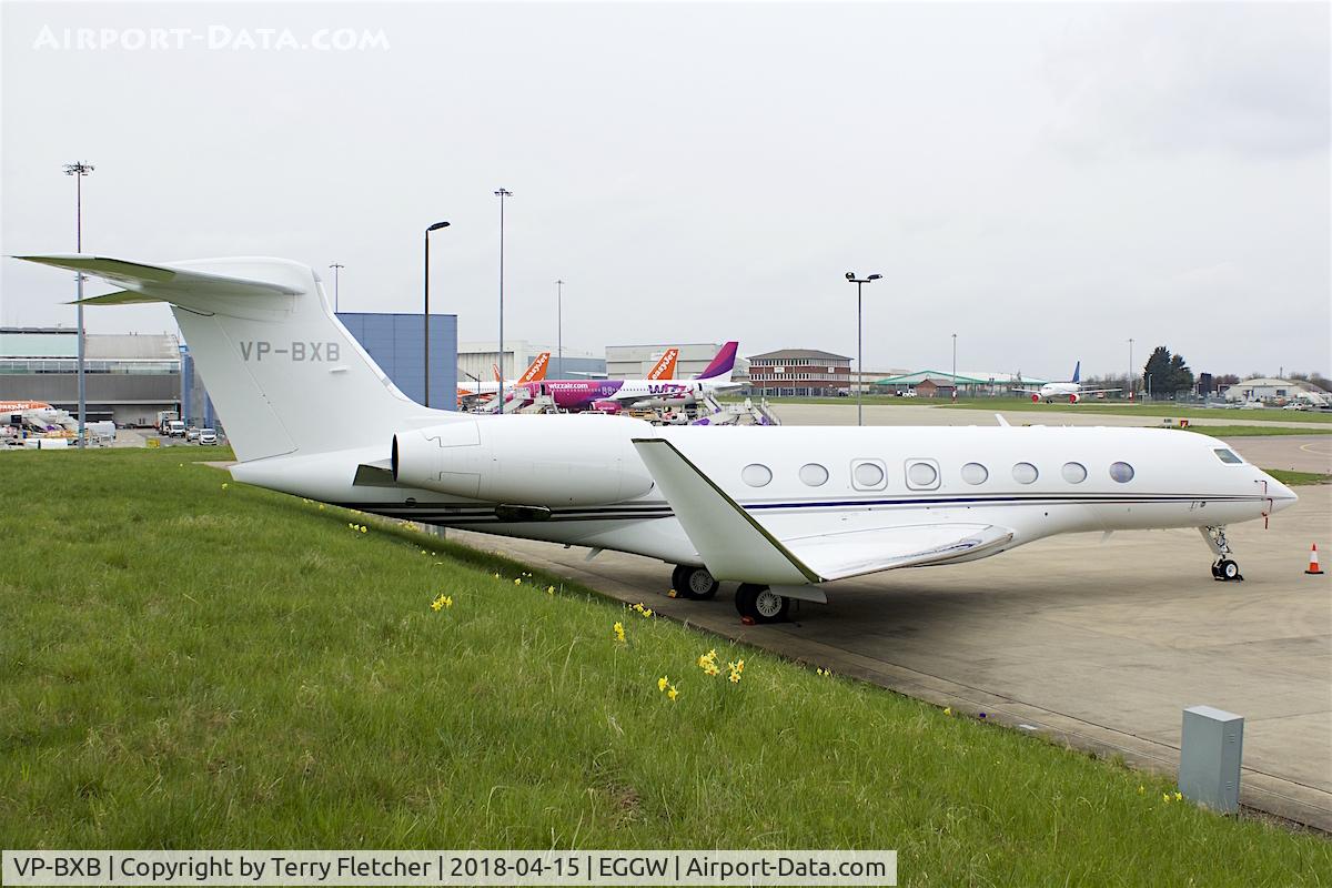 VP-BXB, 2018 Gulfstream G-VI (G650ER) C/N 6296, At London Luton