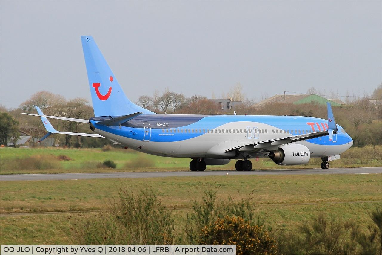 OO-JLO, 2007 Boeing 737-8K5 C/N 34692, Boeing 737-8K5, Taxiing to holding point rwy 25L, Brest-Bretagne airport (LFRB-BES)