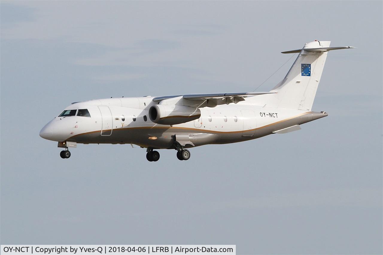 OY-NCT, 2001 Dornier 328-310 C/N 3213, Dornier 328-310, On final rwy 25L Brest-Bretagne airport (LFRB-BES)