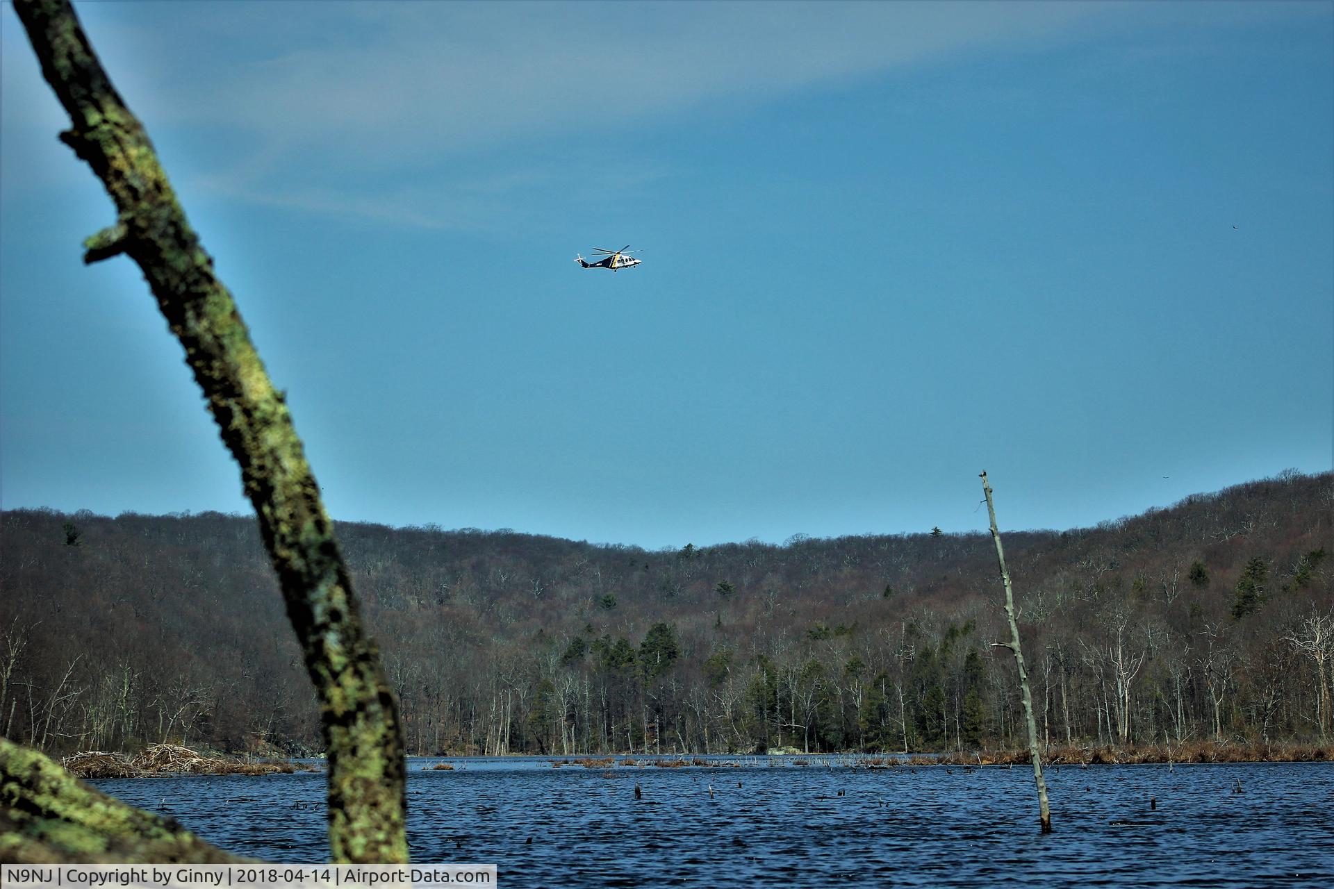 N9NJ, AgustaWestland AW-139 C/N 41243, Saturday over Clinton / Buckabear reservoir  West Milford ?