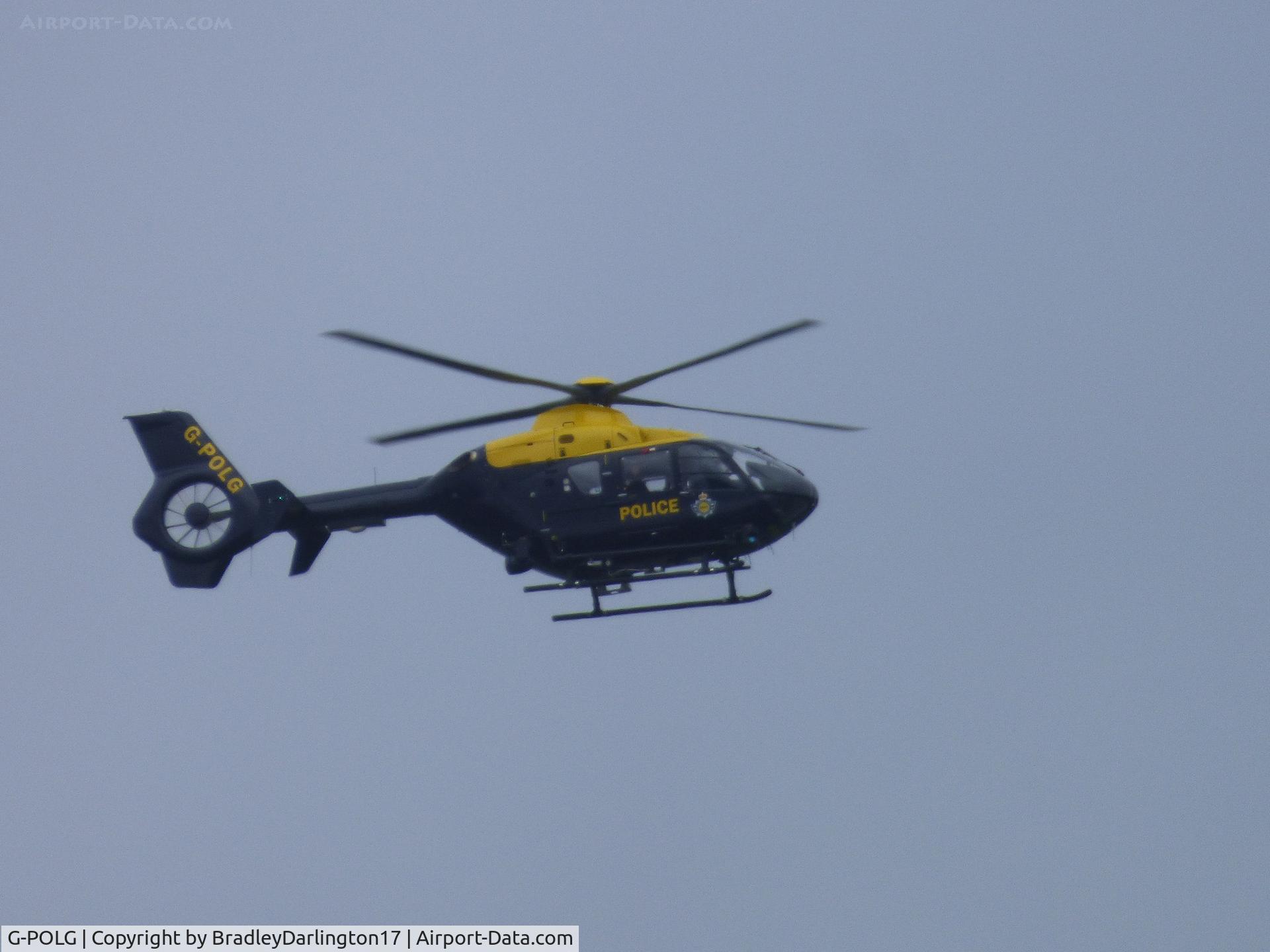 G-POLG, 2002 Eurocopter EC-135T-2+ C/N 0228, Low flying over Plymouth for Devon and Cornwall police