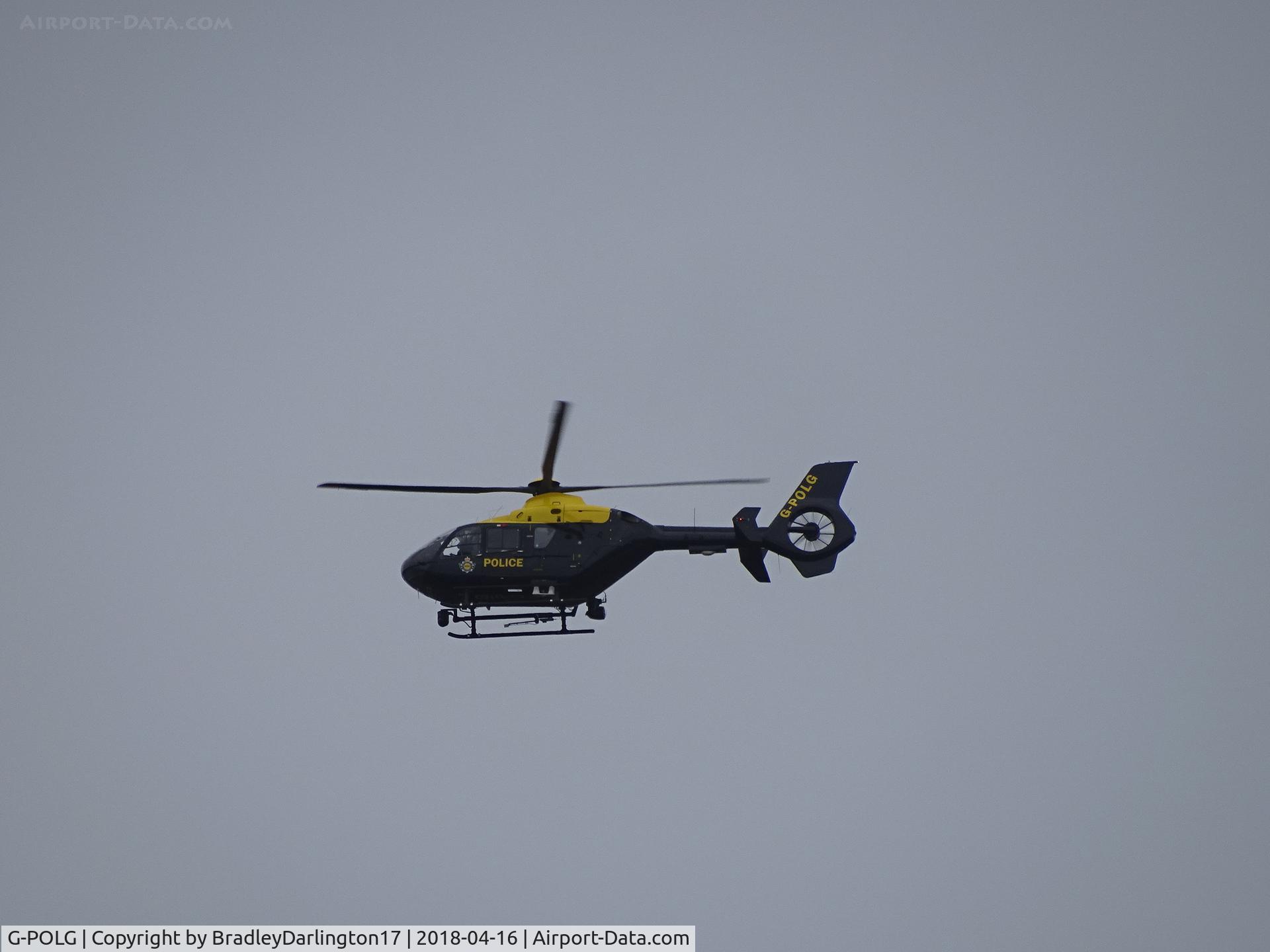 G-POLG, 2002 Eurocopter EC-135T-2+ C/N 0228, low flying over plymouth for devon and cornwall police 
photo taken with my newer camera