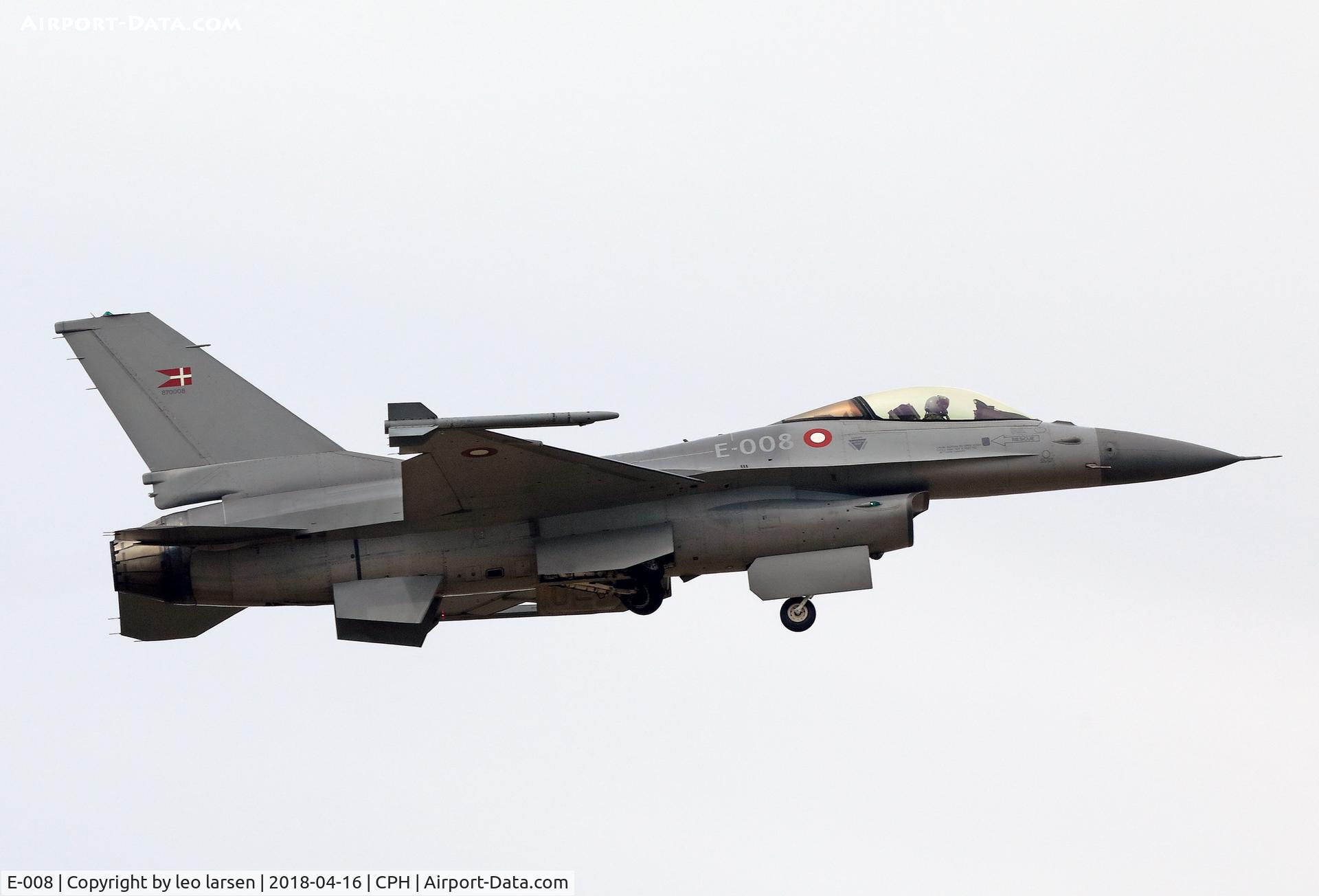 E-008, Fokker F-16AM Fighting Falcon C/N 6F-51, Copenhagen 16.4.2018