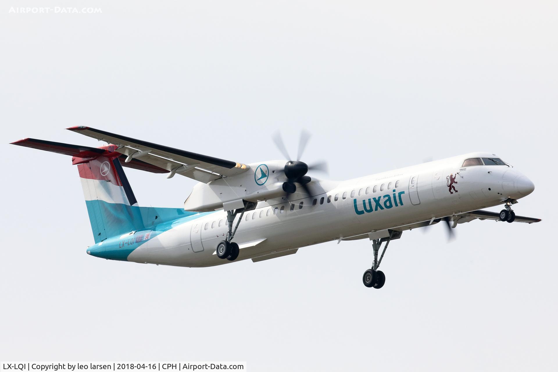 LX-LQI, 2016 Bombardier DHC-8-402Q Dash 8 Dash 8 C/N 4534, Copenhagen 16.4.2018