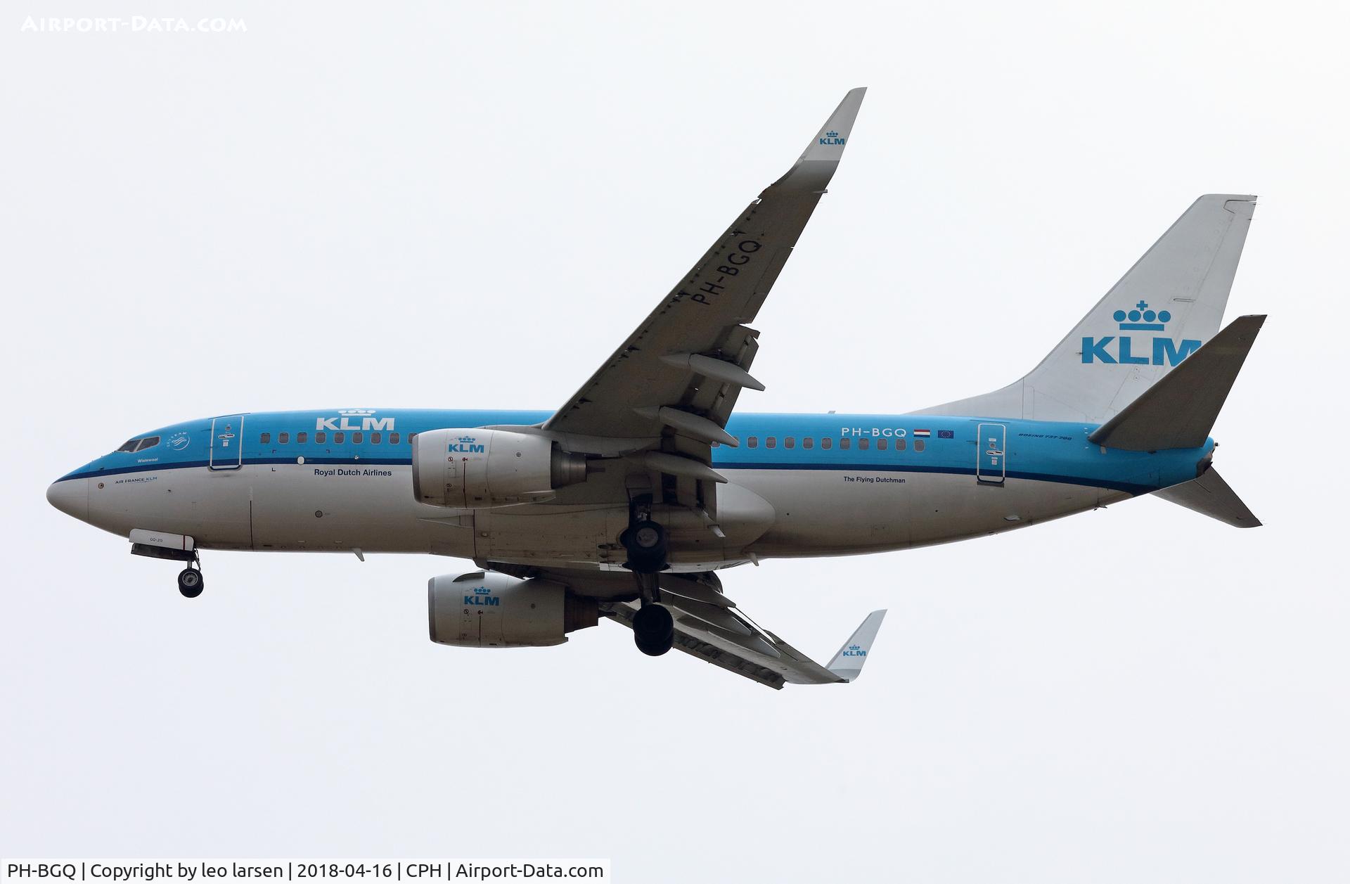 PH-BGQ, 2011 Boeing 737-7K2 C/N 39256, Copenhagen 16.4.2018 L/D R-04R