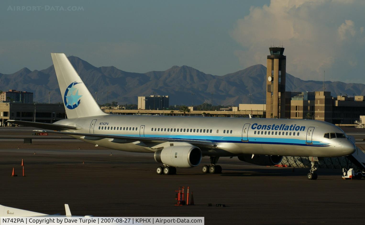 N742PA, 1989 Boeing 757-21B C/N 24402, Operated by Primaris Airlines for Constellation Travel.  Later it became YV288T for Santa Barbara Airlines (SBA) of the workers' paradise of Venezuela.