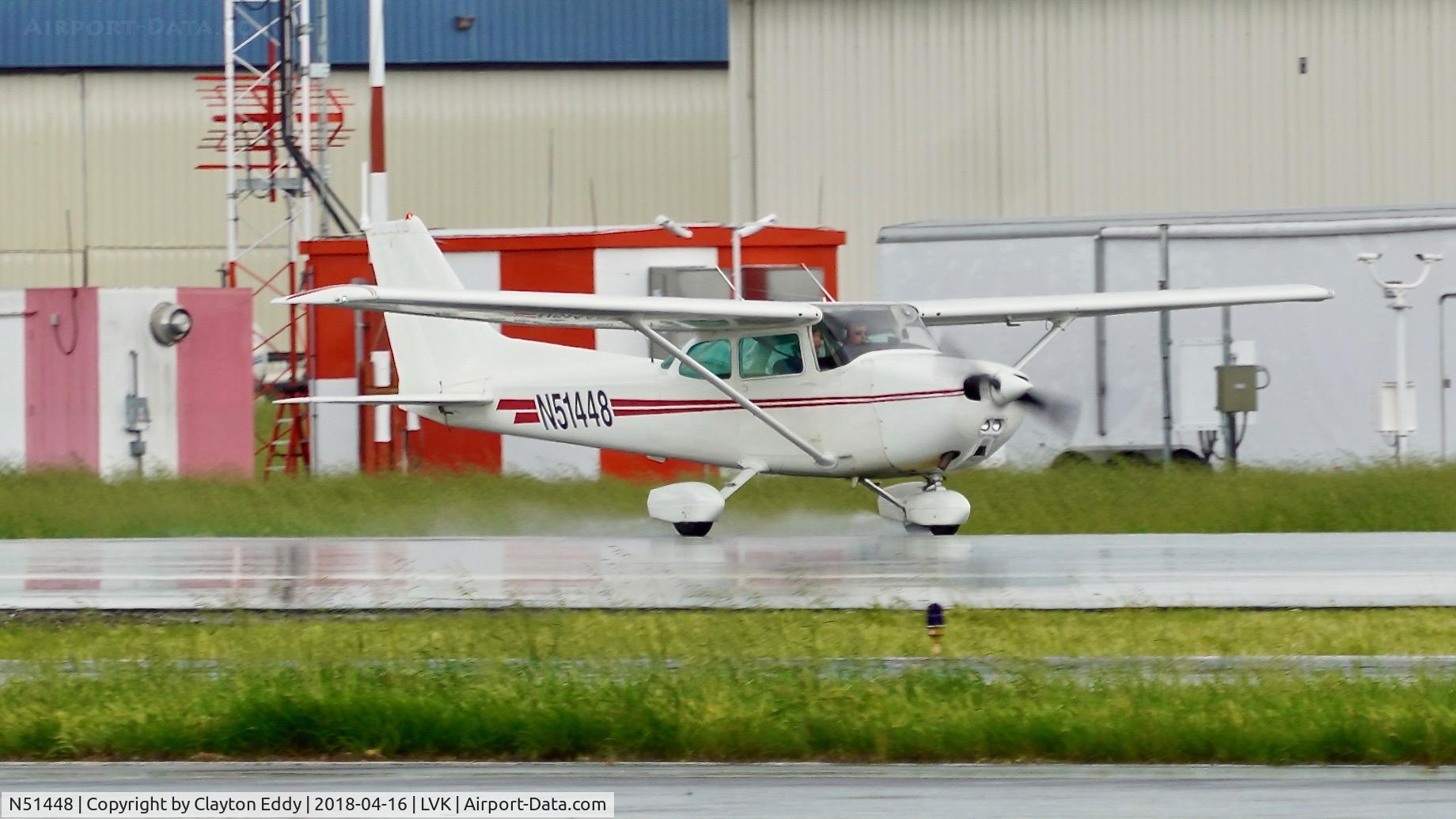 N51448, 1980 Cessna 172P C/N 17274313, Livermore Airport California 2018.