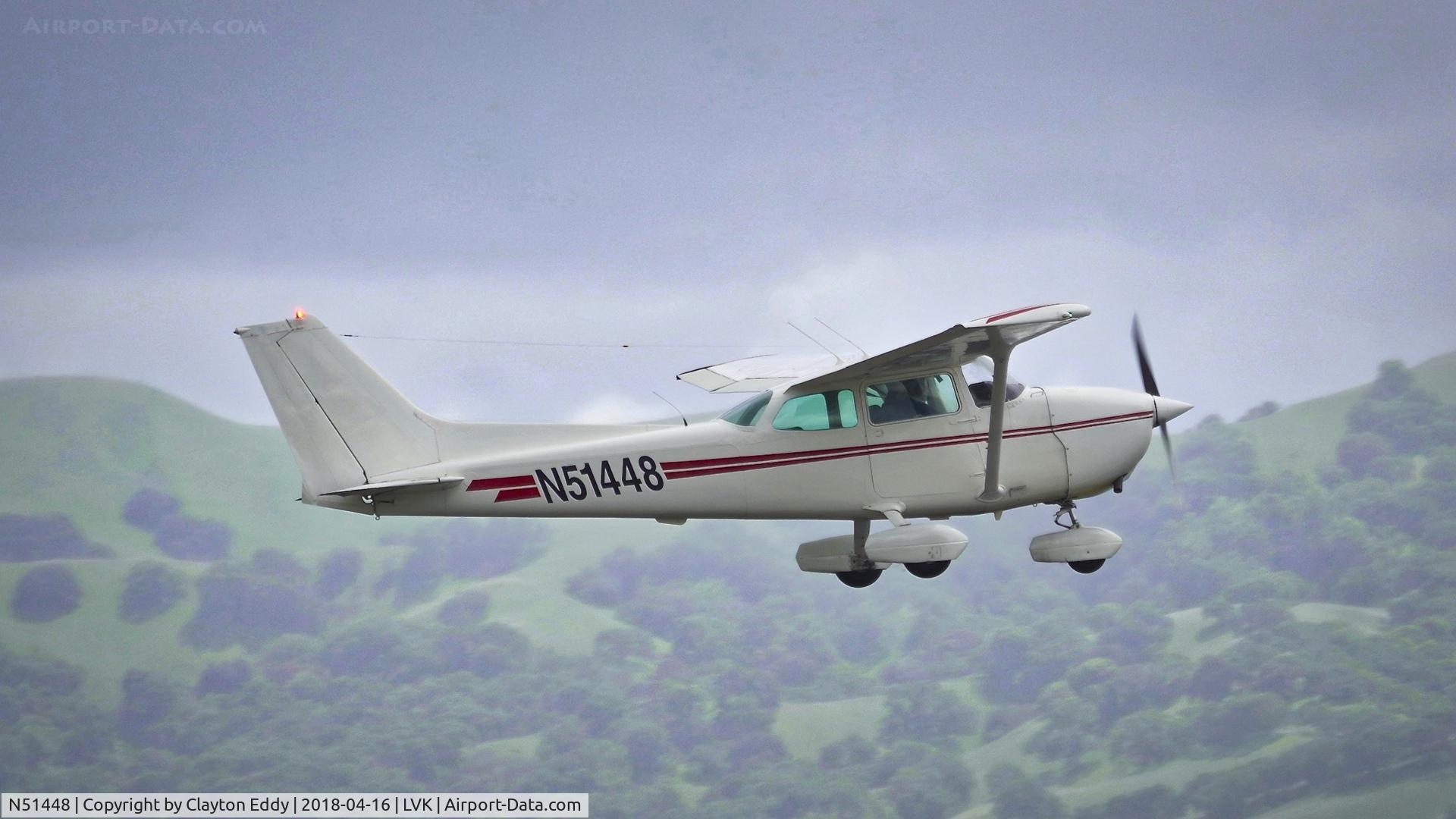 N51448, 1980 Cessna 172P C/N 17274313, Livermore Airport California 2018.