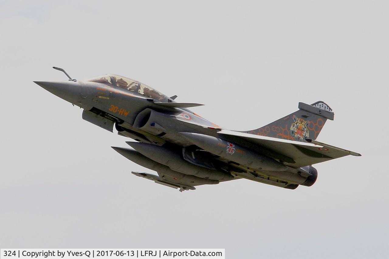 324, Dassault Rafale B C/N 324a, Dassault Rafale B, Take off rwy 08, Landivisiau Naval Air Base (LFRJ) Tiger Meet 2017