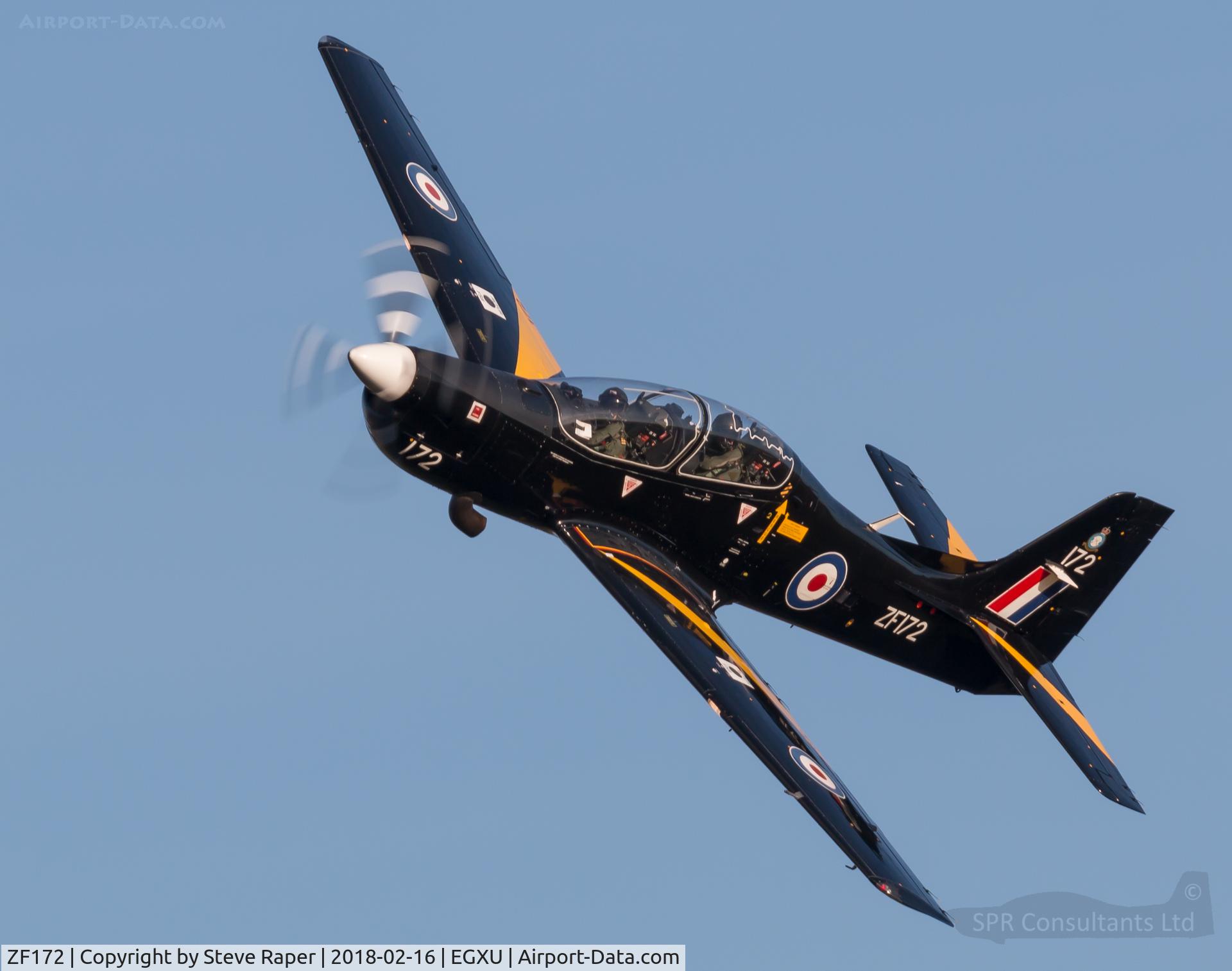 ZF172, 1989 Short S-312 Tucano T1 C/N S024/T24, Banking over Linton On Ouse