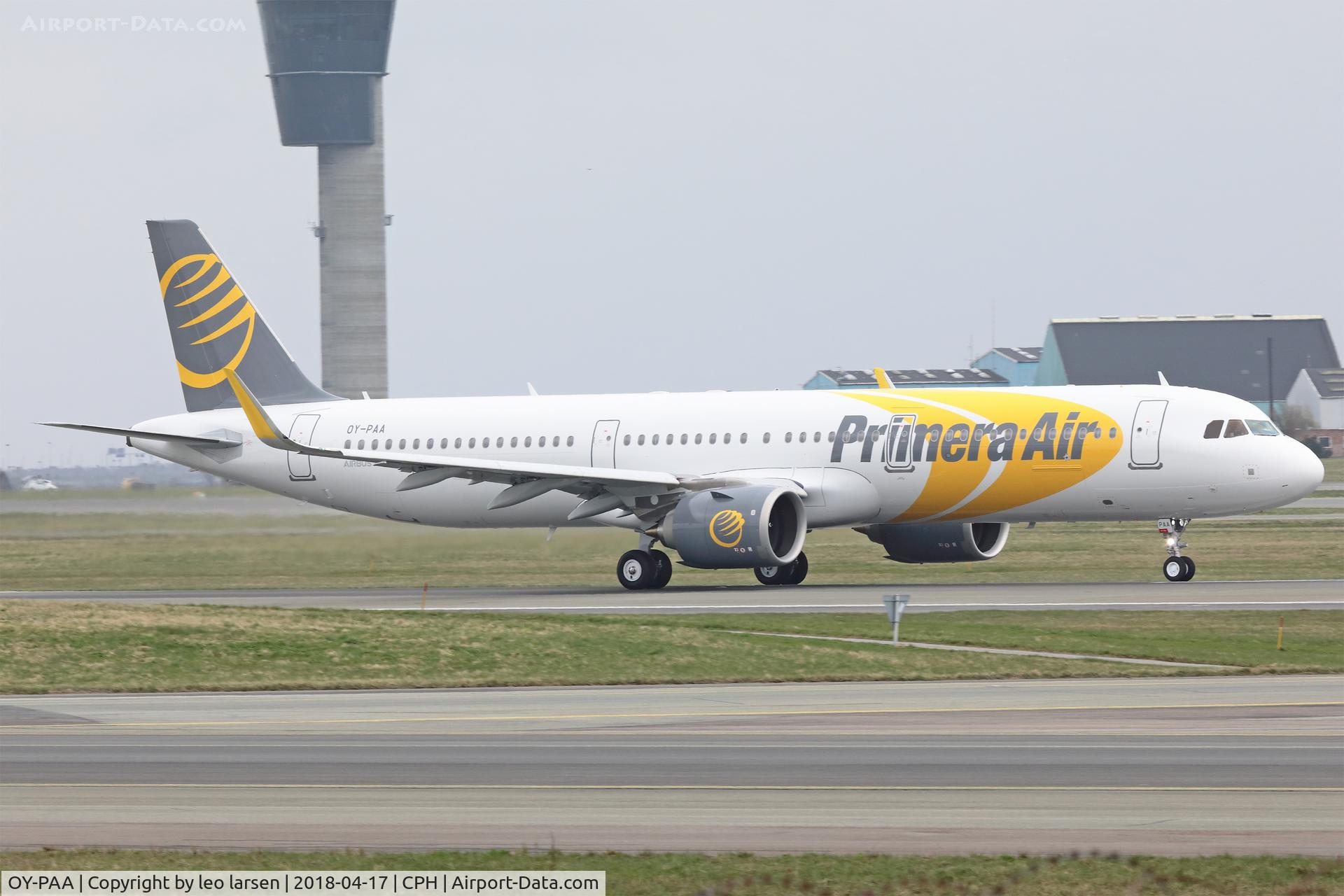 OY-PAA, 2018 Airbus A321-251N C/N 8145, Copenhagen 17.4.2018 first T/O in Denmark