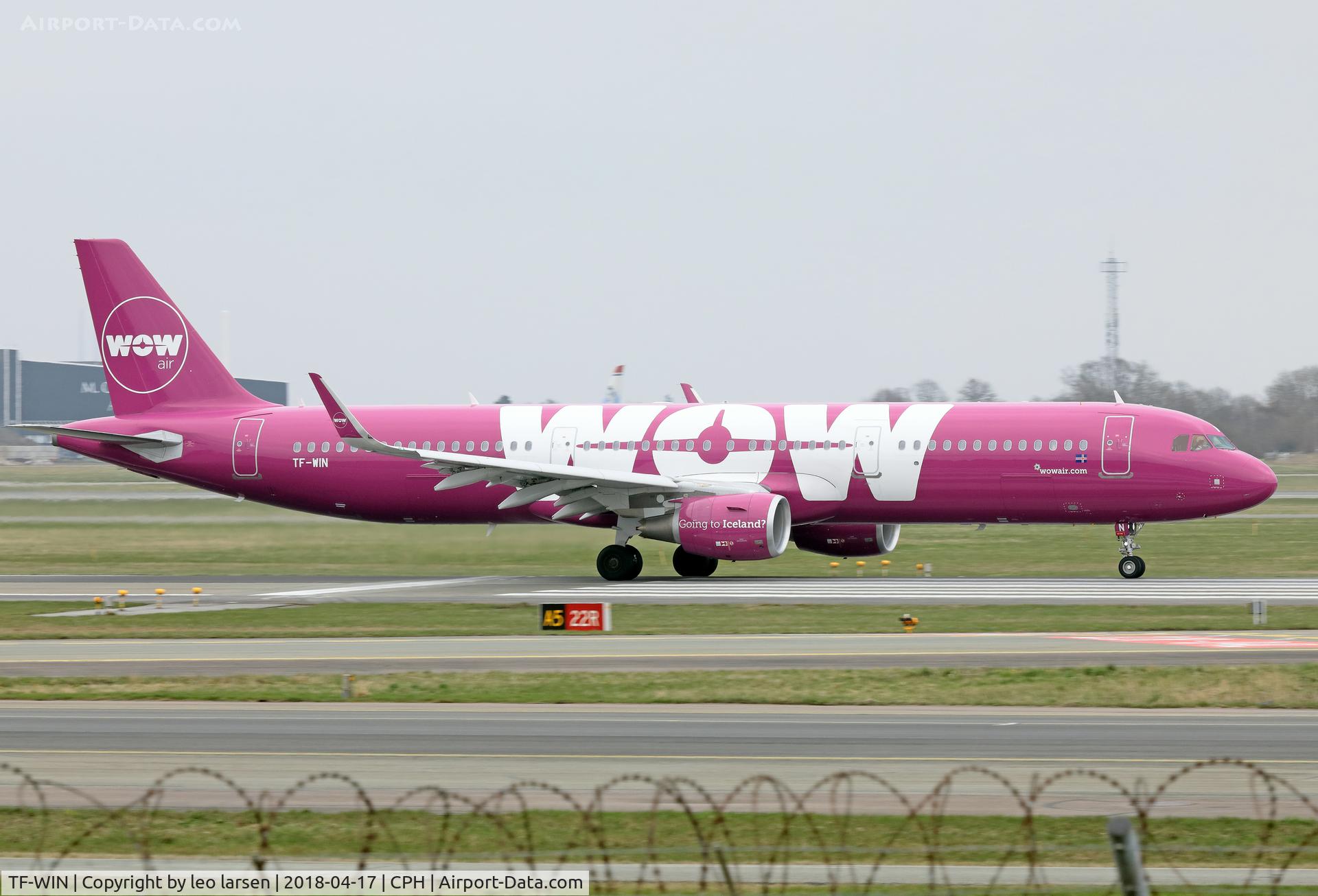 TF-WIN, 2017 Airbus A321-211 C/N 7650, Copenhagen 17.4.2018