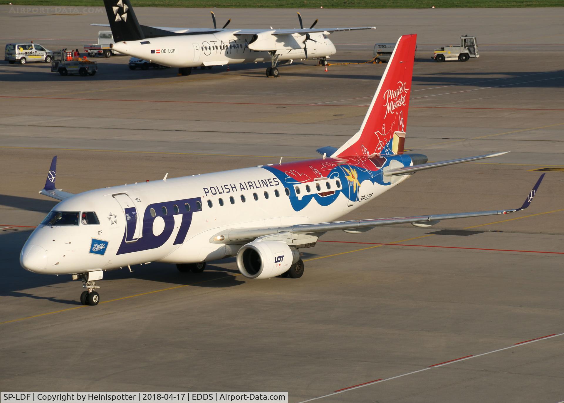 SP-LDF, 2004 Embraer 170ST (ERJ-170-100ST) C/N 17000035, SP-LDF at Stuttgart Airport.